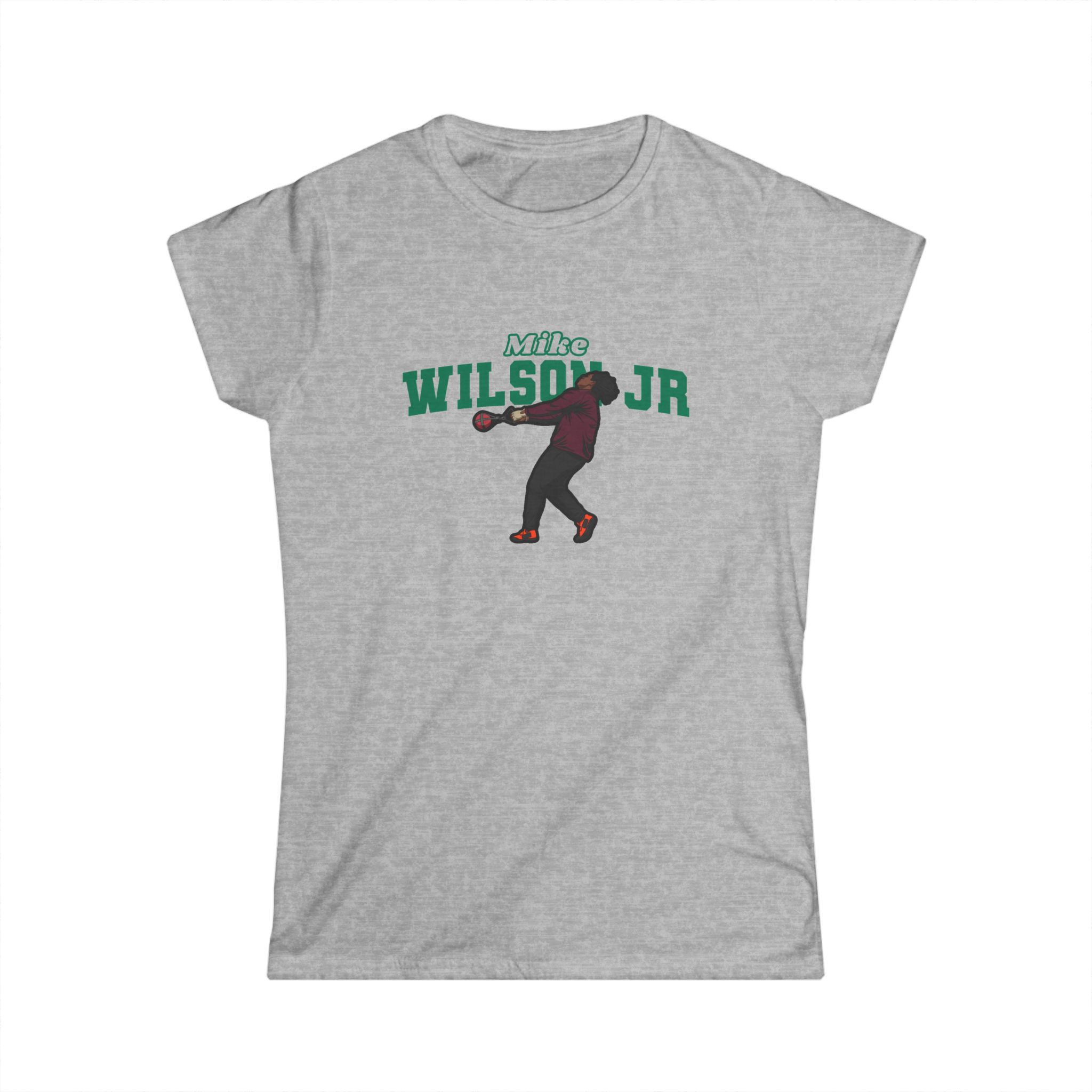 Women's Softstyle Tee — character_name_arch in Grey