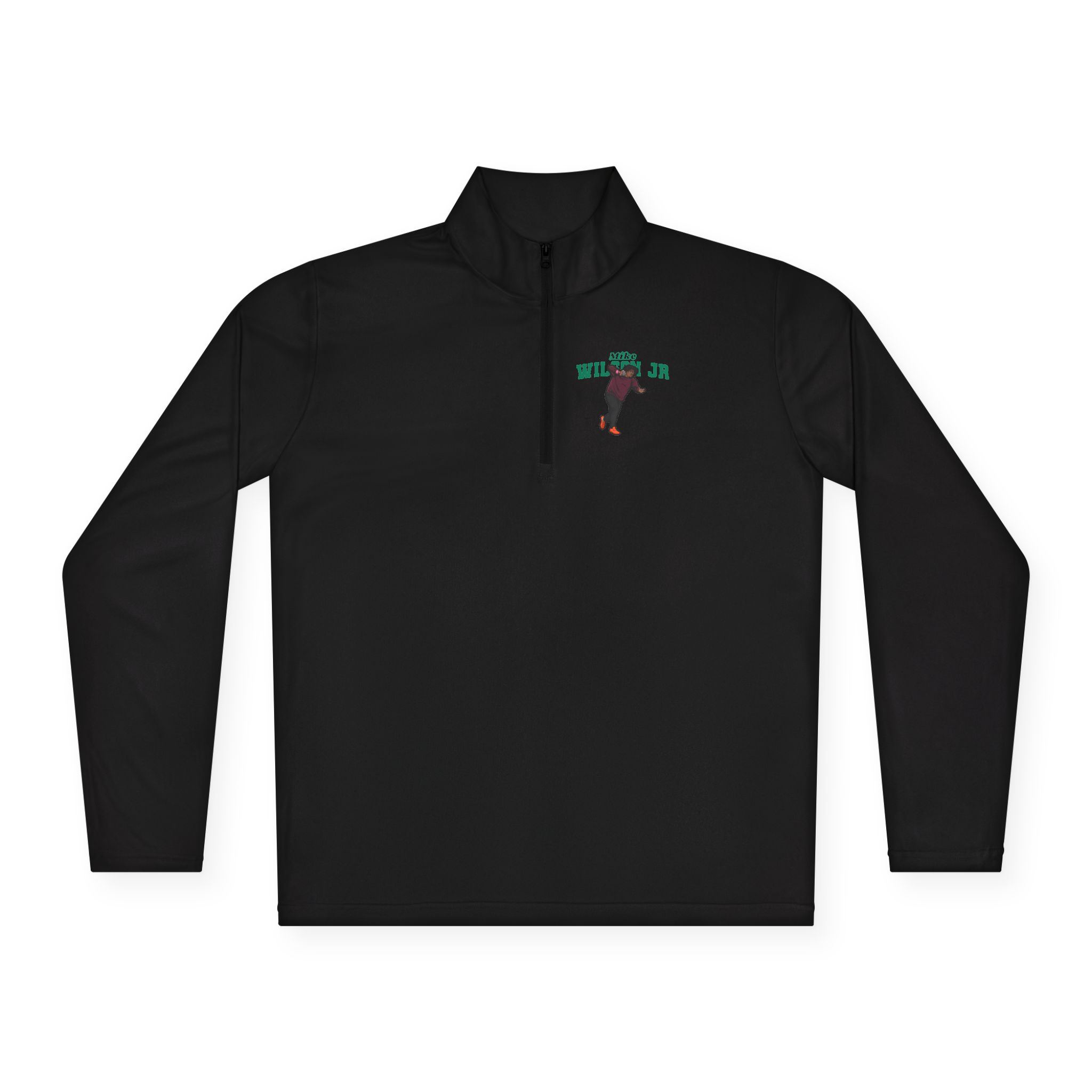 Q-Zip Pullover — character_name_arch in Black