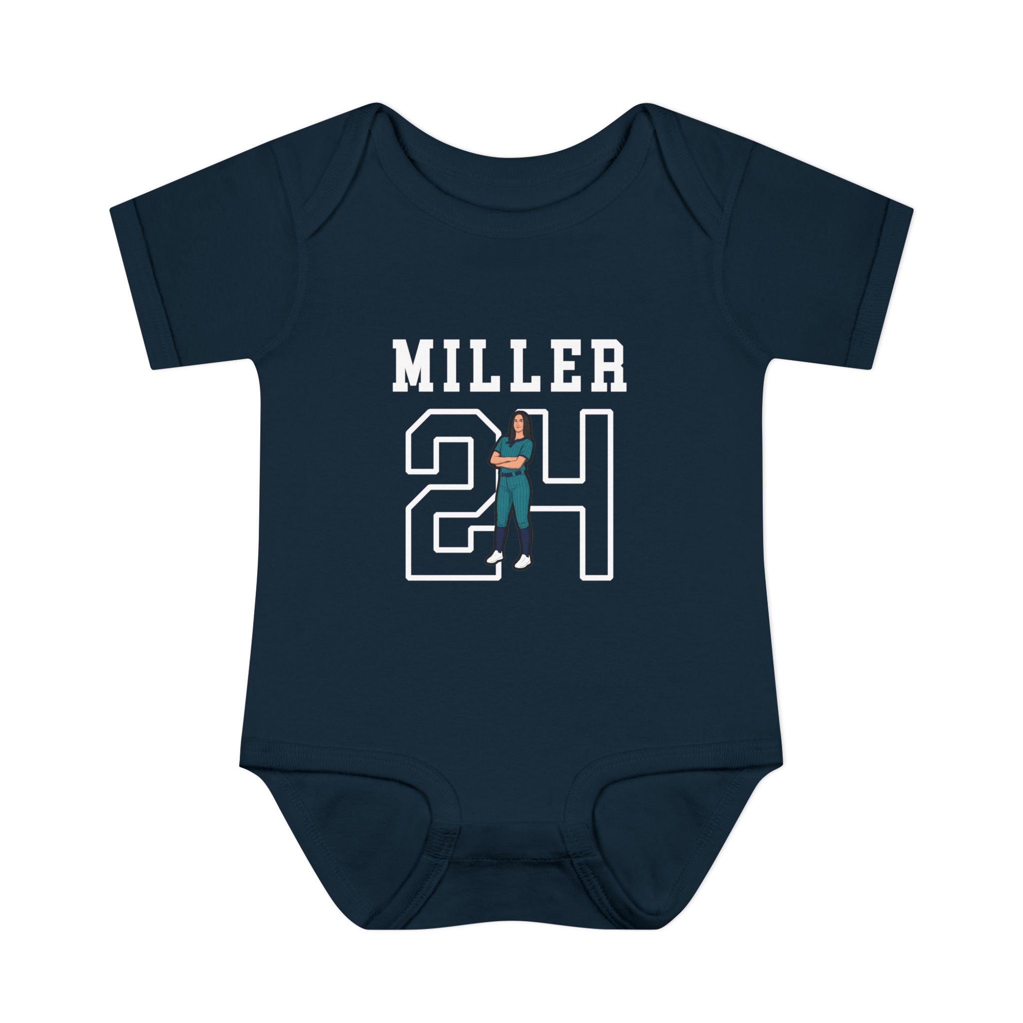 Baby Onesie — character_shirsey in Navy