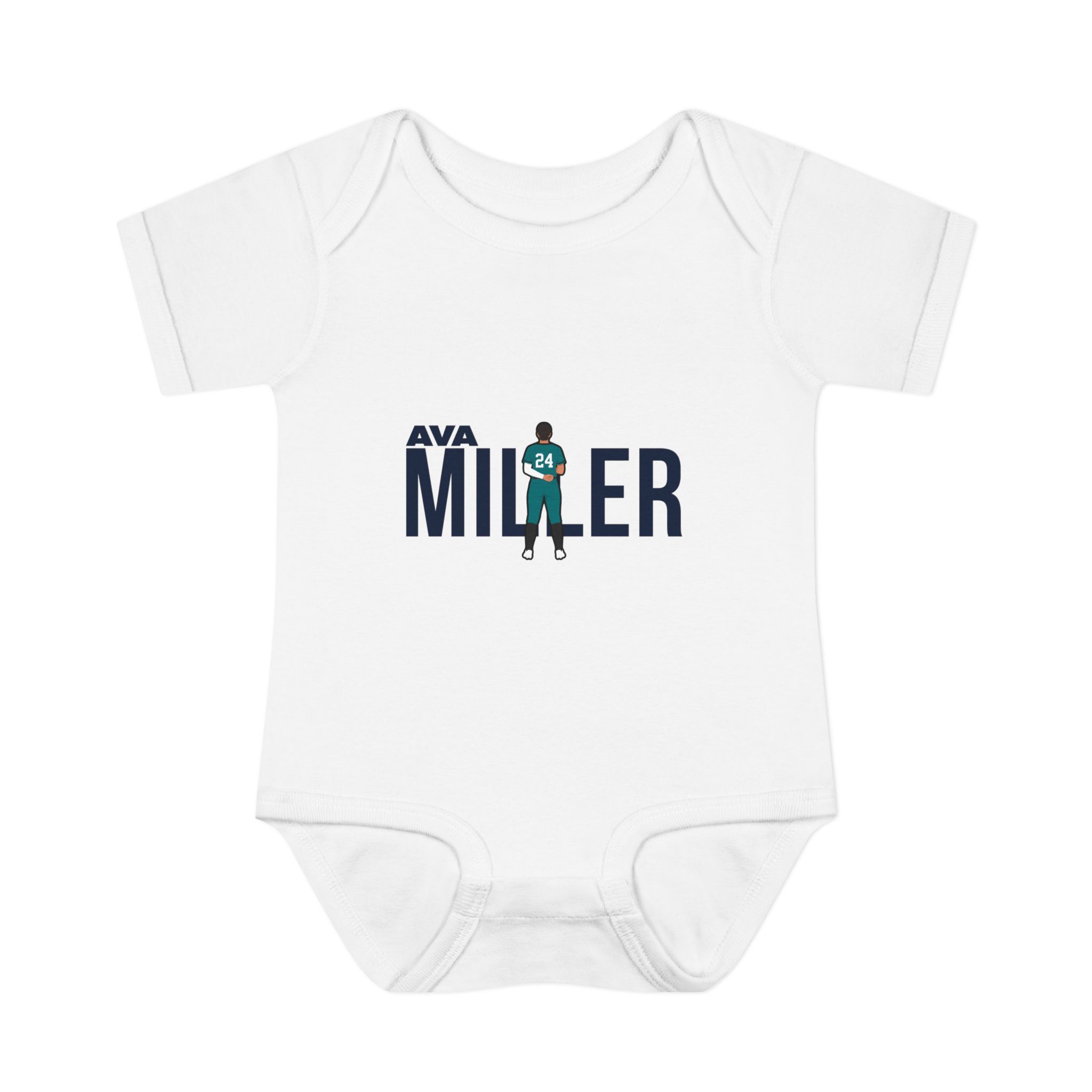 Baby Onesie — character_player_name in White
