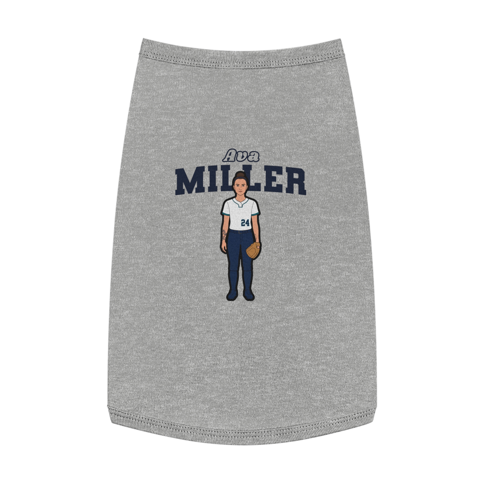 Pet Tank Top — character_name_arch in White