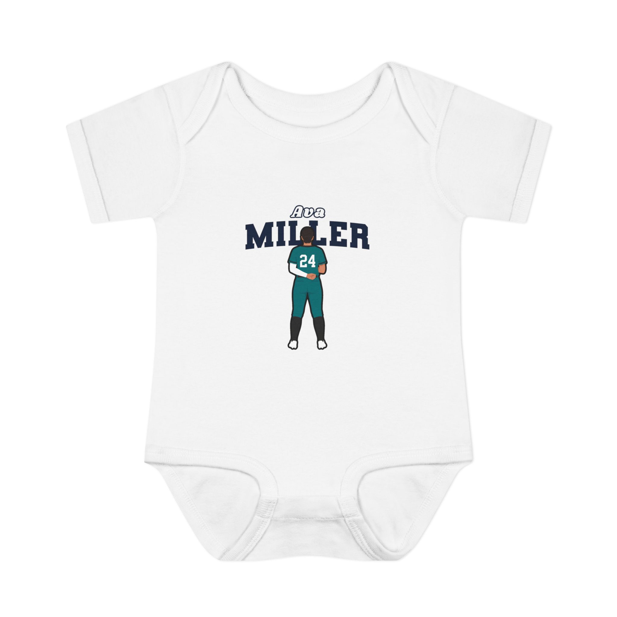 Baby Onesie — character_name_arch in White