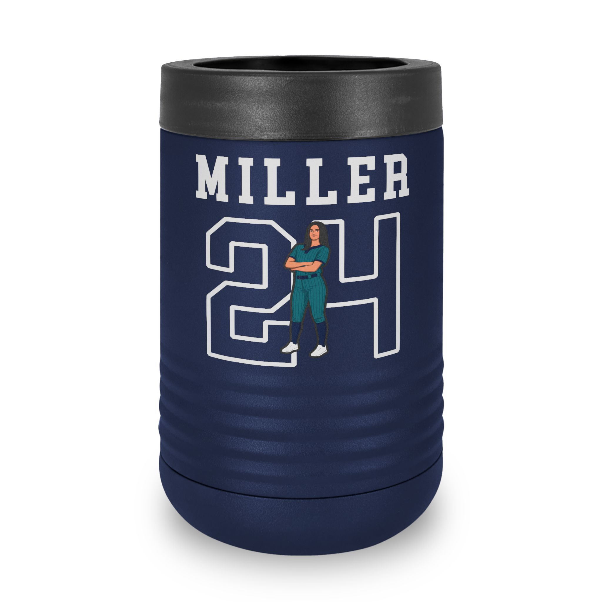 Stainless Can Cooler — character_shirsey in Navy