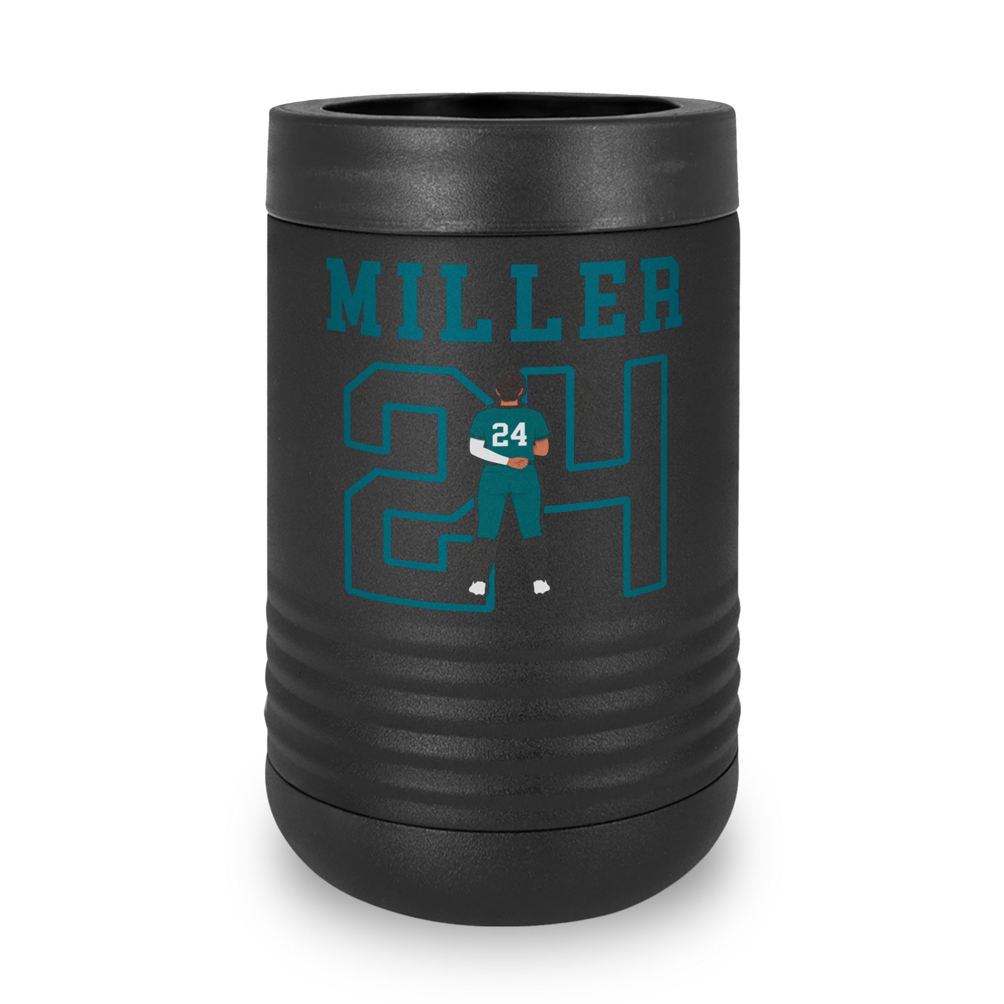 Stainless Can Cooler — character_shirsey in Black