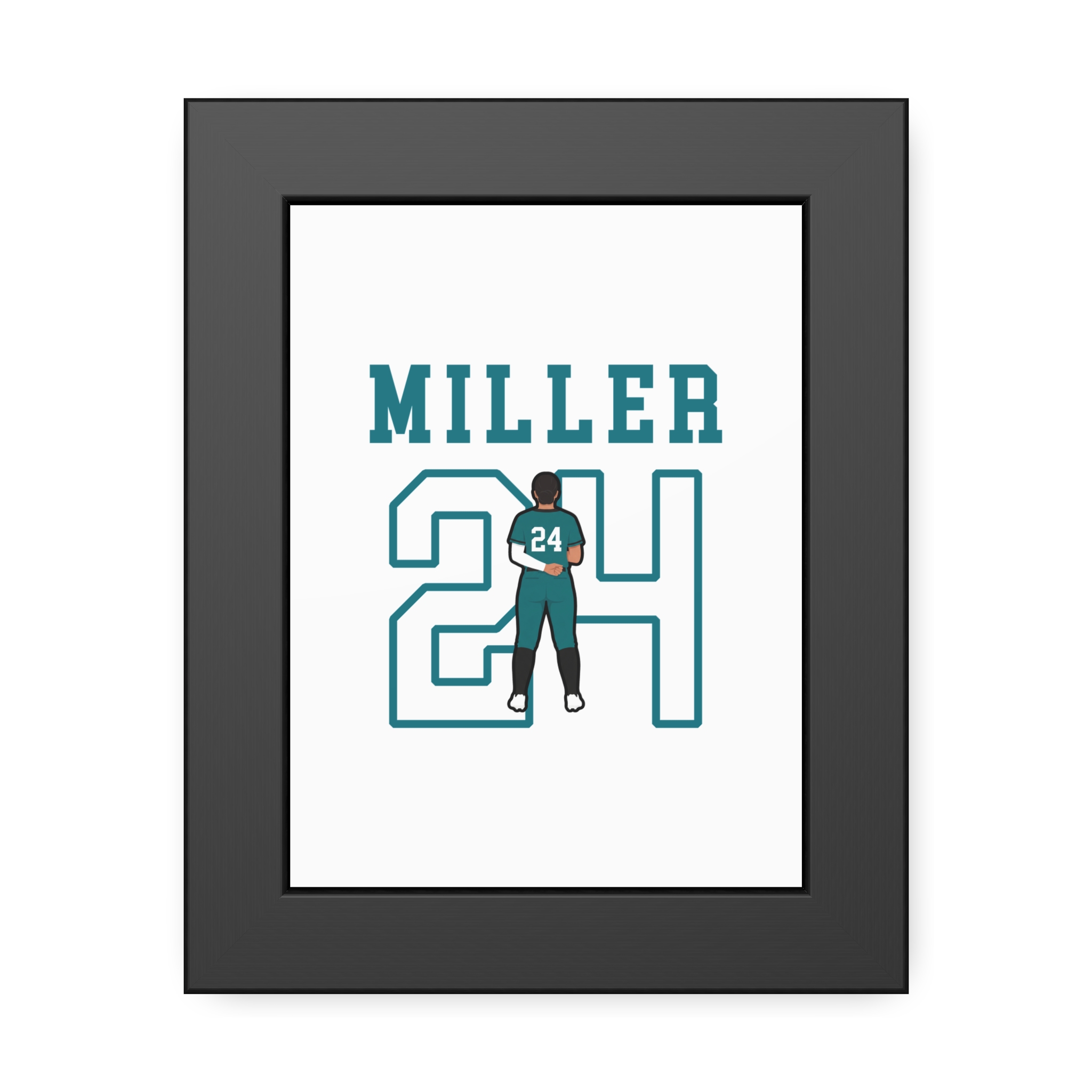 Framed Poster — character_shirsey in Black