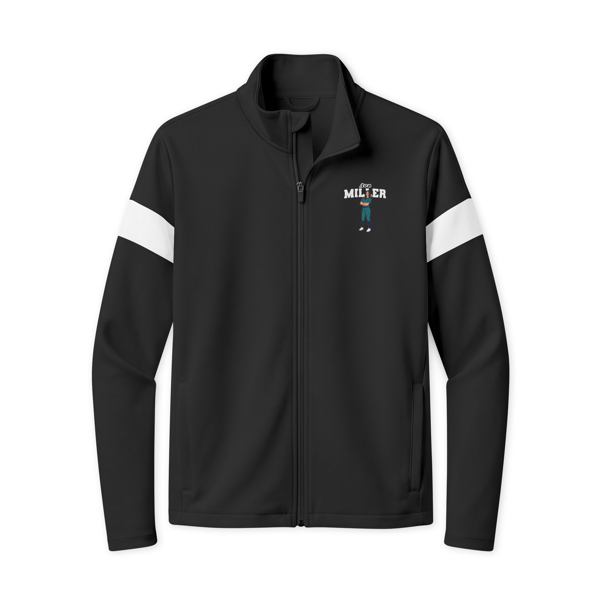 Travel Full-Zip Jacket — character_name_arch in Black/ White