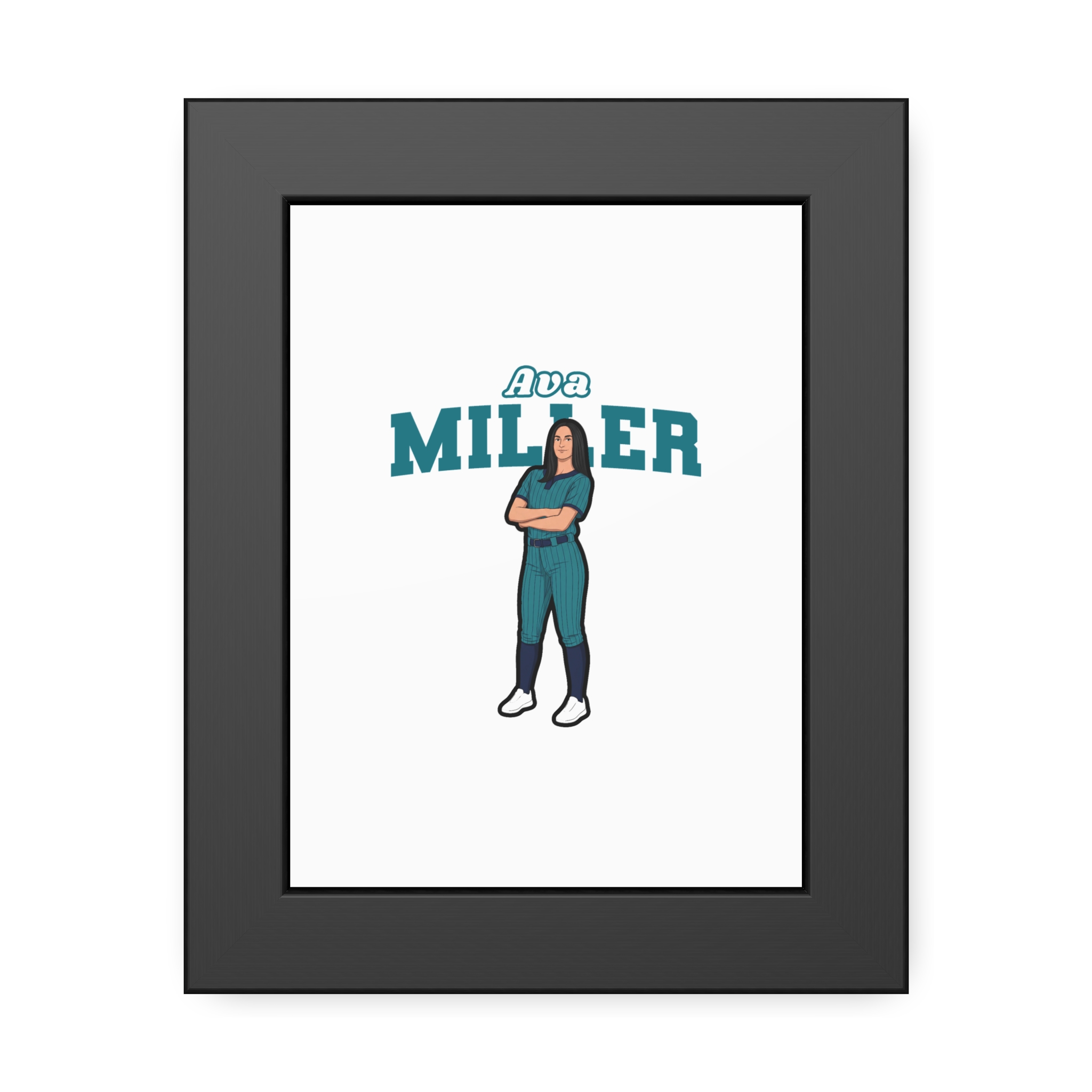 Framed Poster — character_name_arch in Black