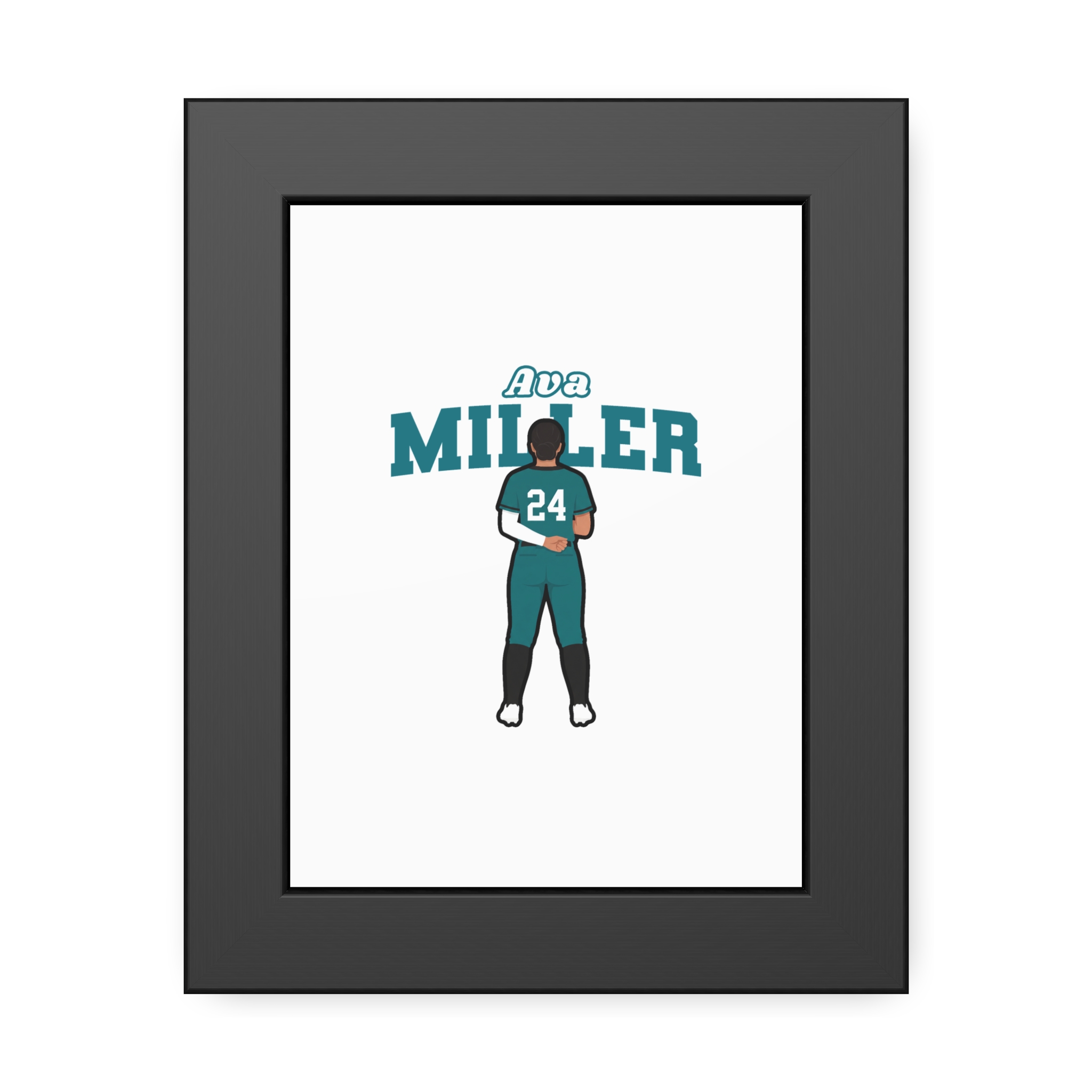 Framed Poster — character_name_arch in Black