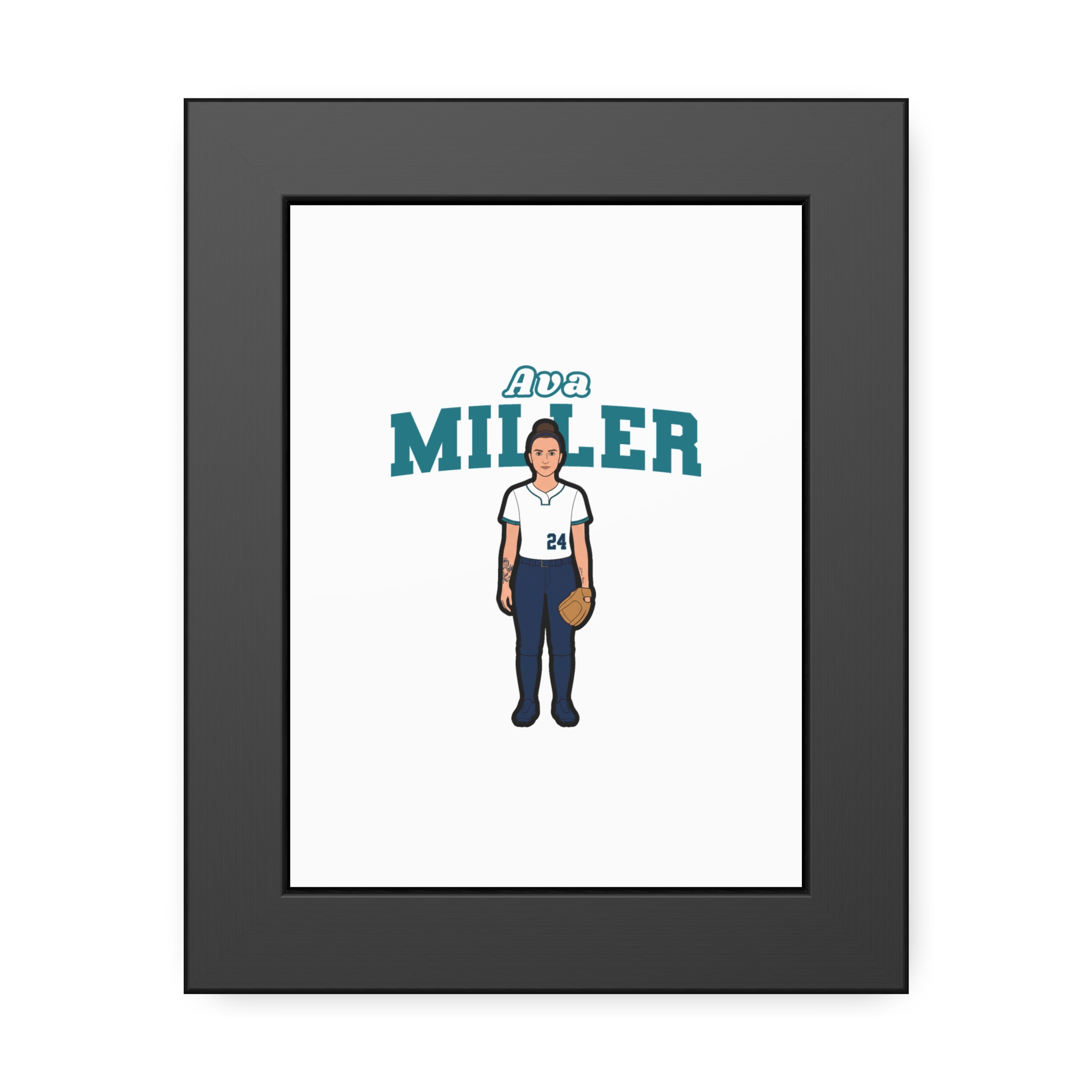 Framed Poster — character_name_arch in Black