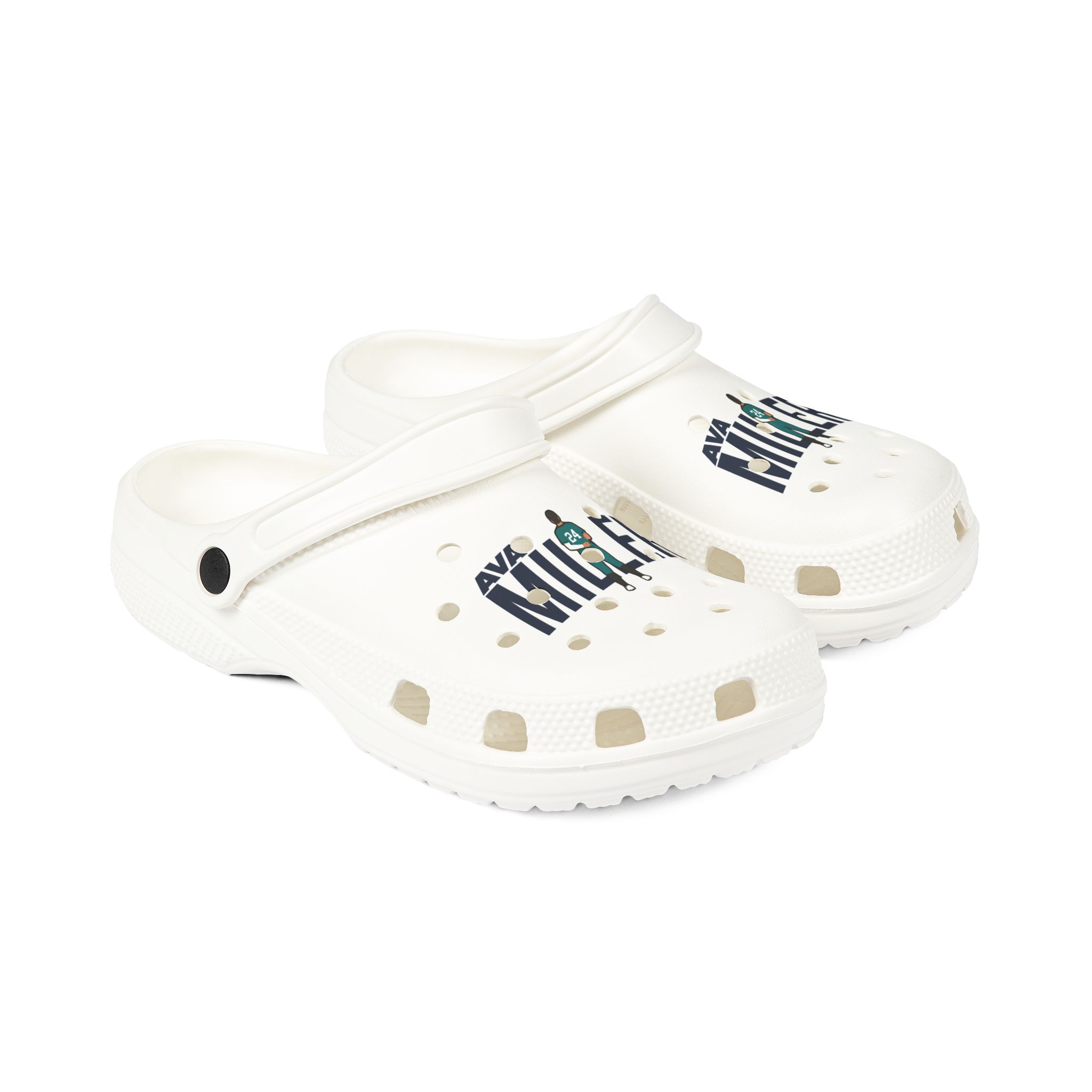 Rubber Clogs — character_player_name in White