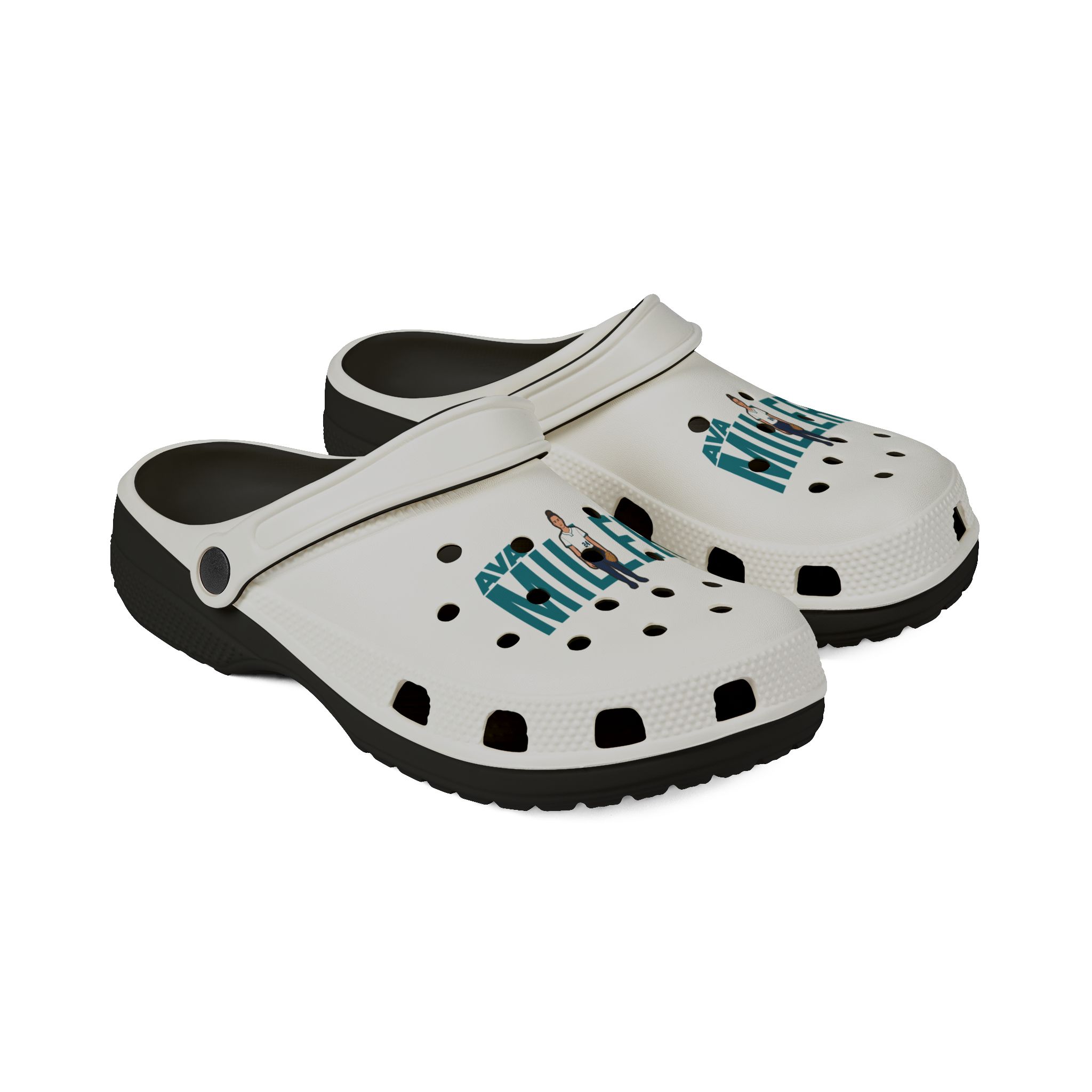 Rubber Clogs — character_player_name in Black