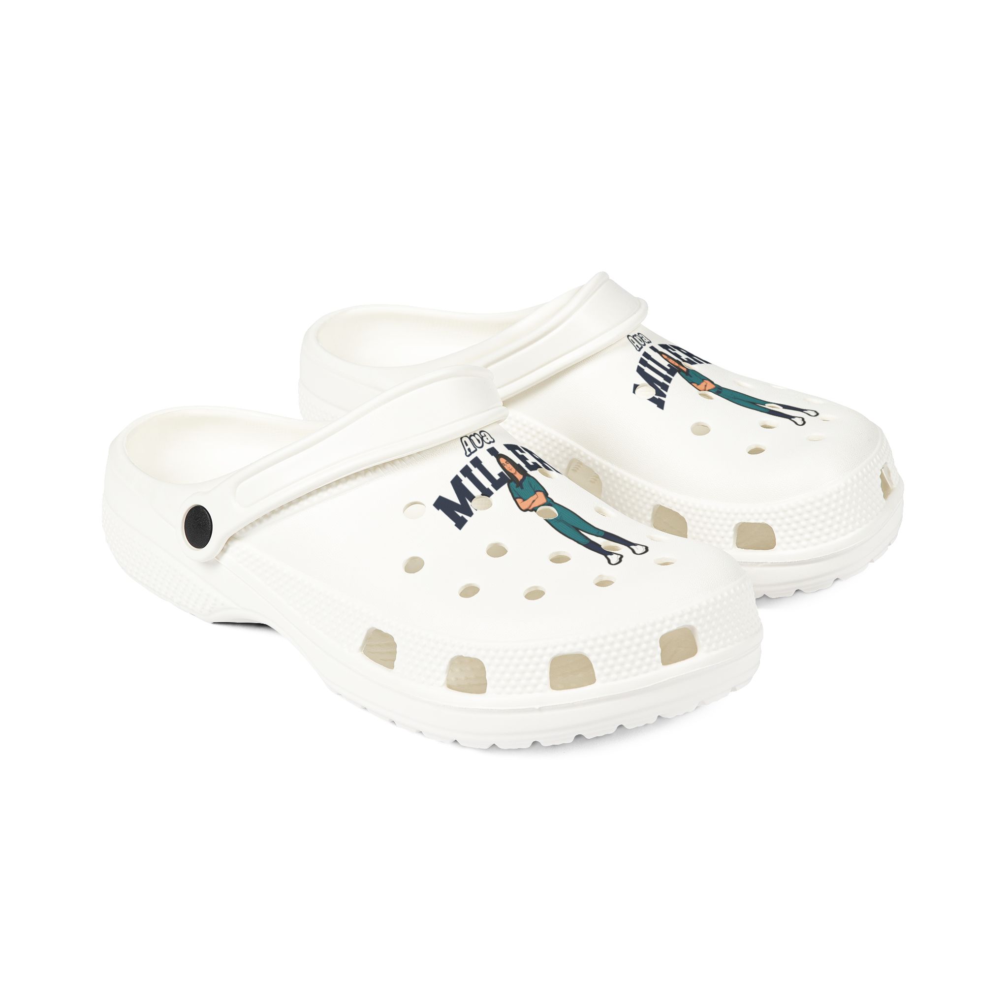 Rubber Clogs — character_name_arch in White