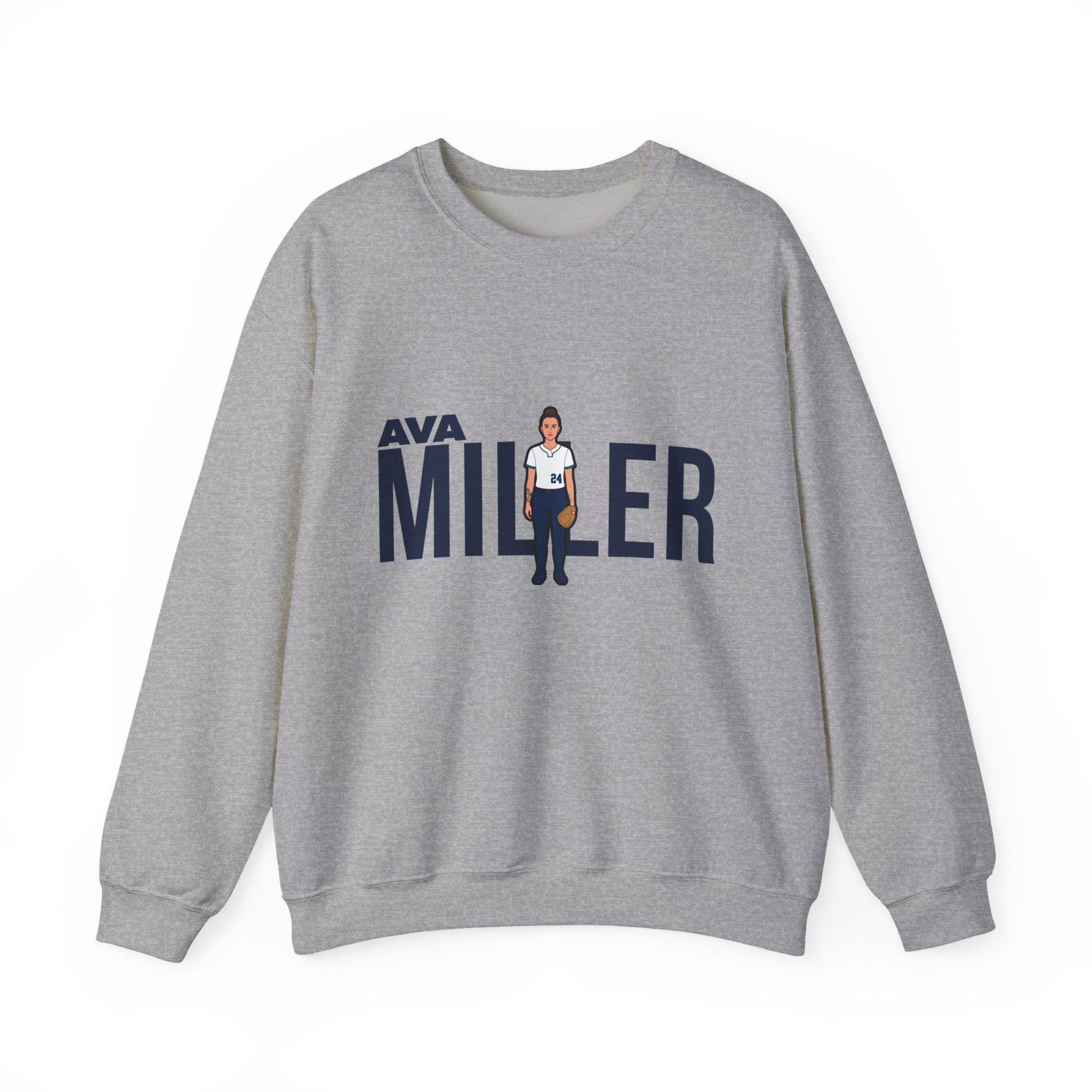 Crewneck Sweatshirt — character_player_name in Grey