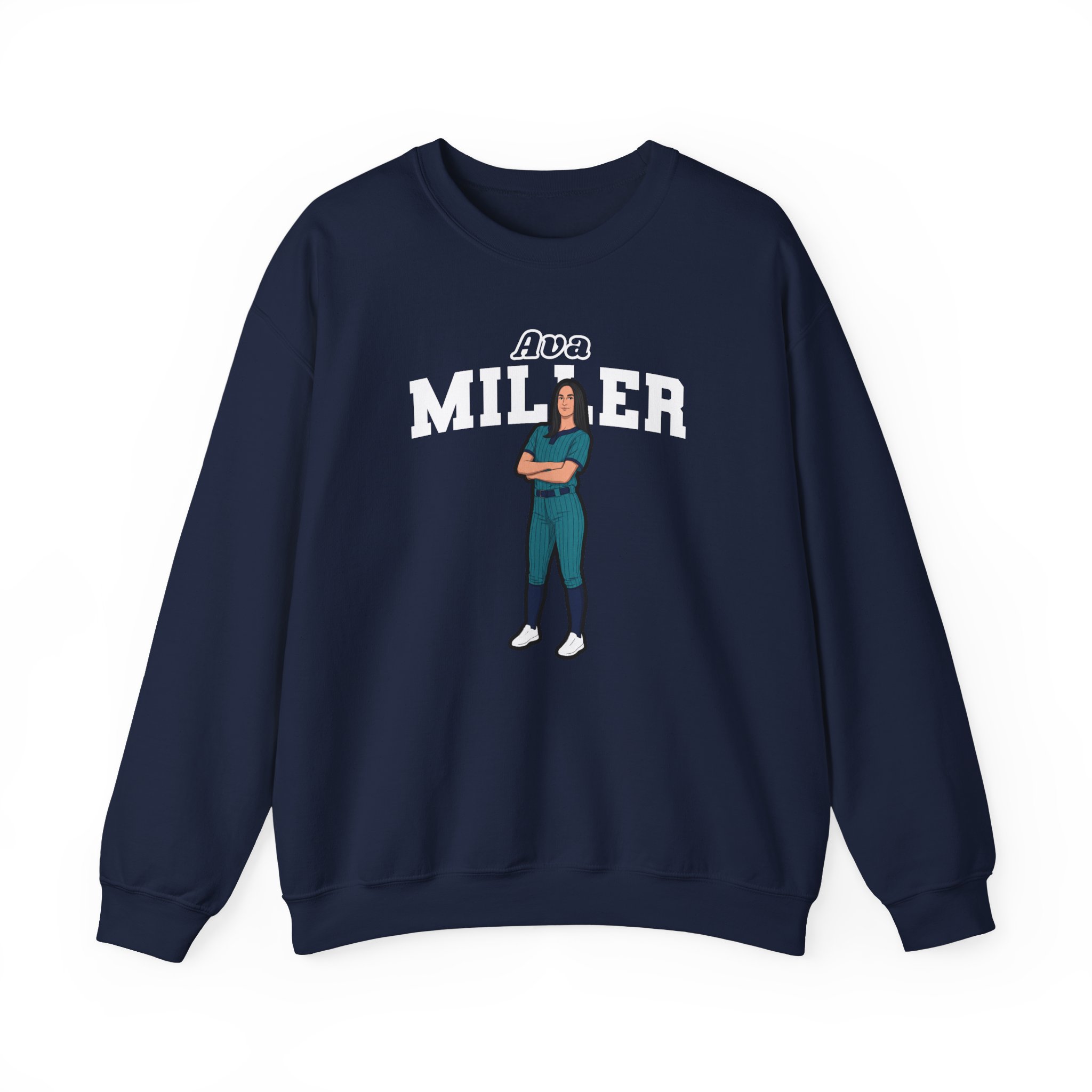Crewneck Sweatshirt — character_name_arch in Navy