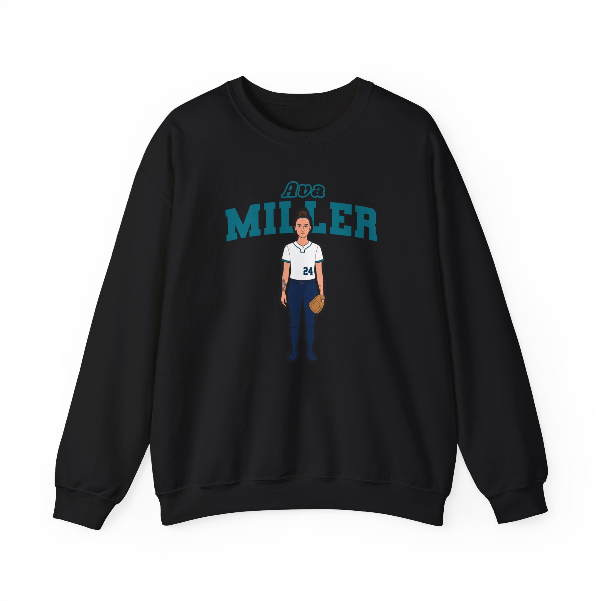 Crewneck Sweatshirt — character_name_arch in Black