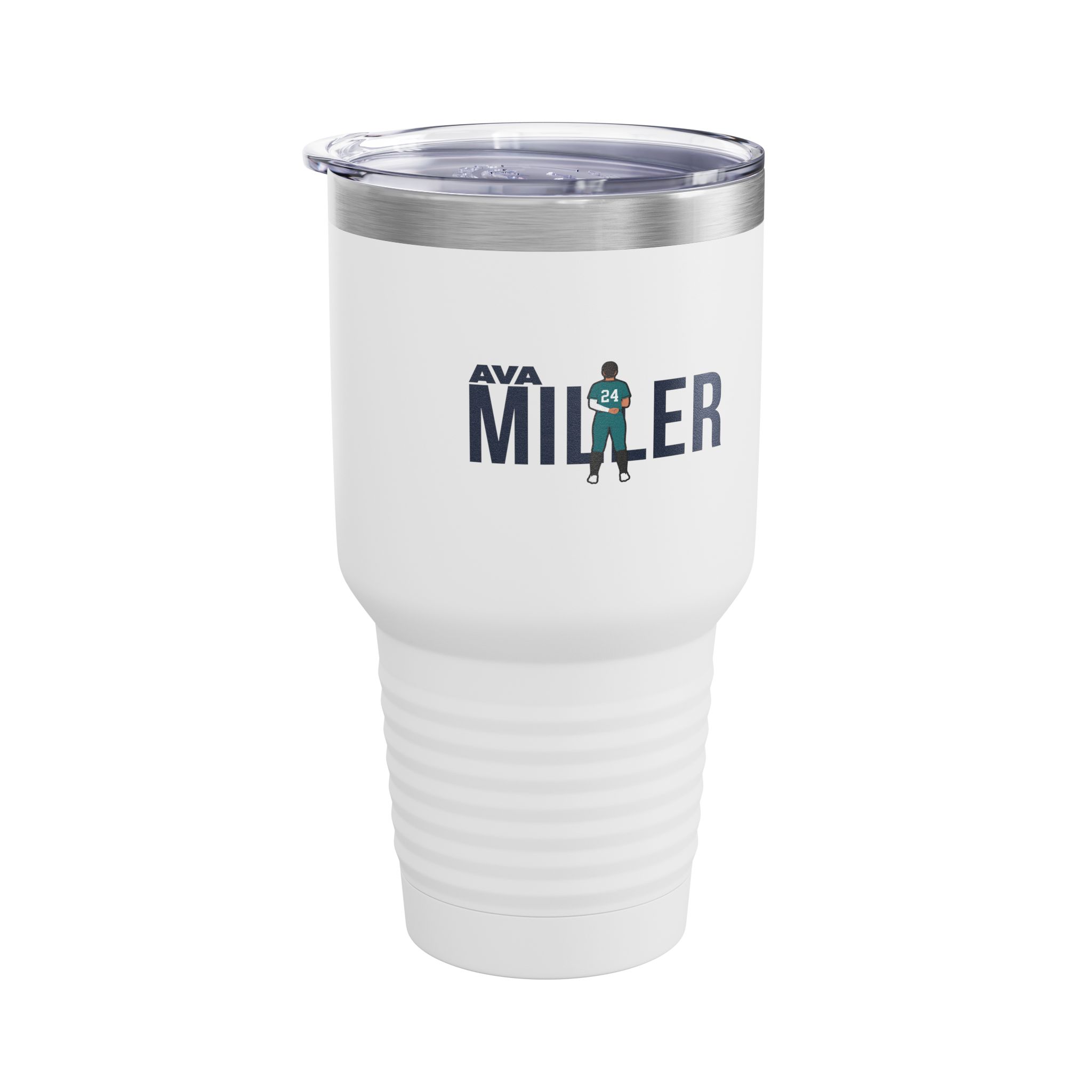 30oz Tumbler — character_player_name in White
