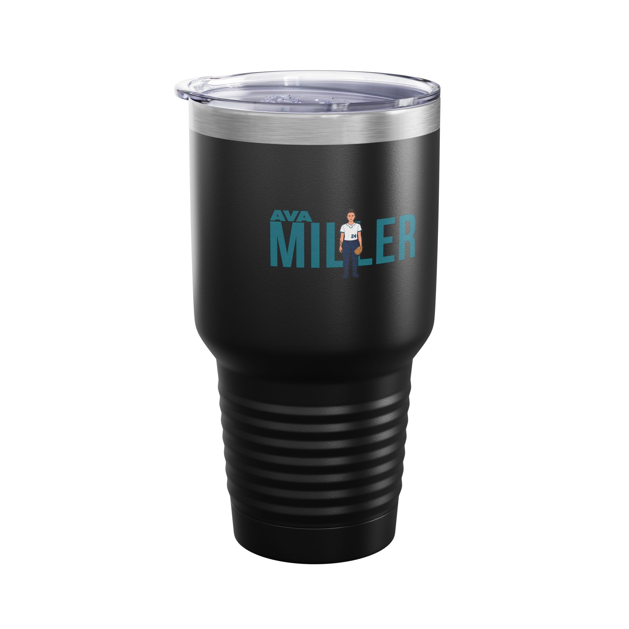 30oz Tumbler — character_player_name in Black