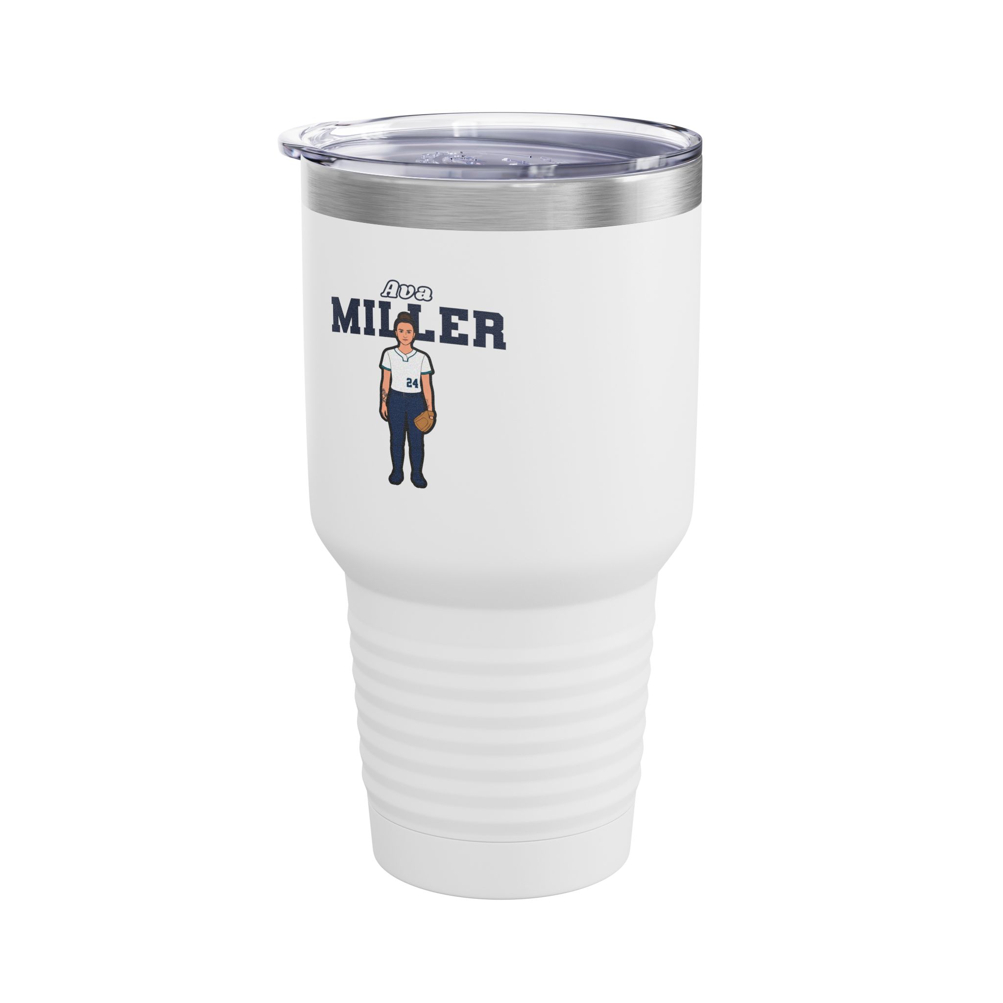 30oz Tumbler — character_name_arch in White