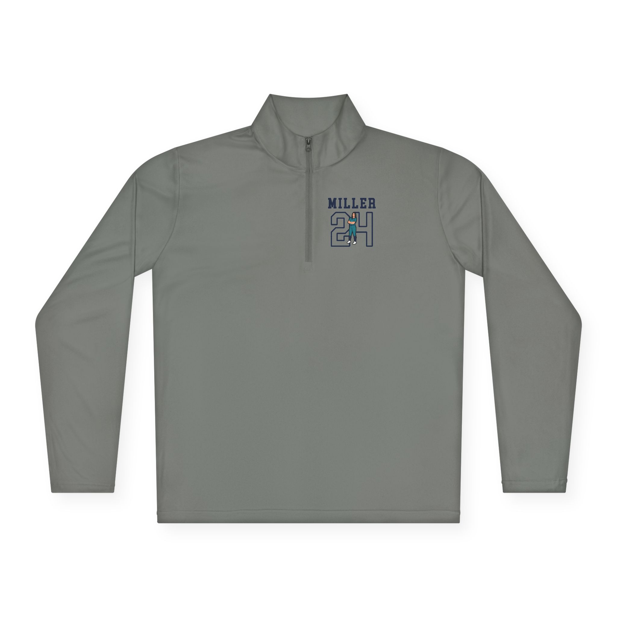 Q-Zip Pullover — character_shirsey in Grey