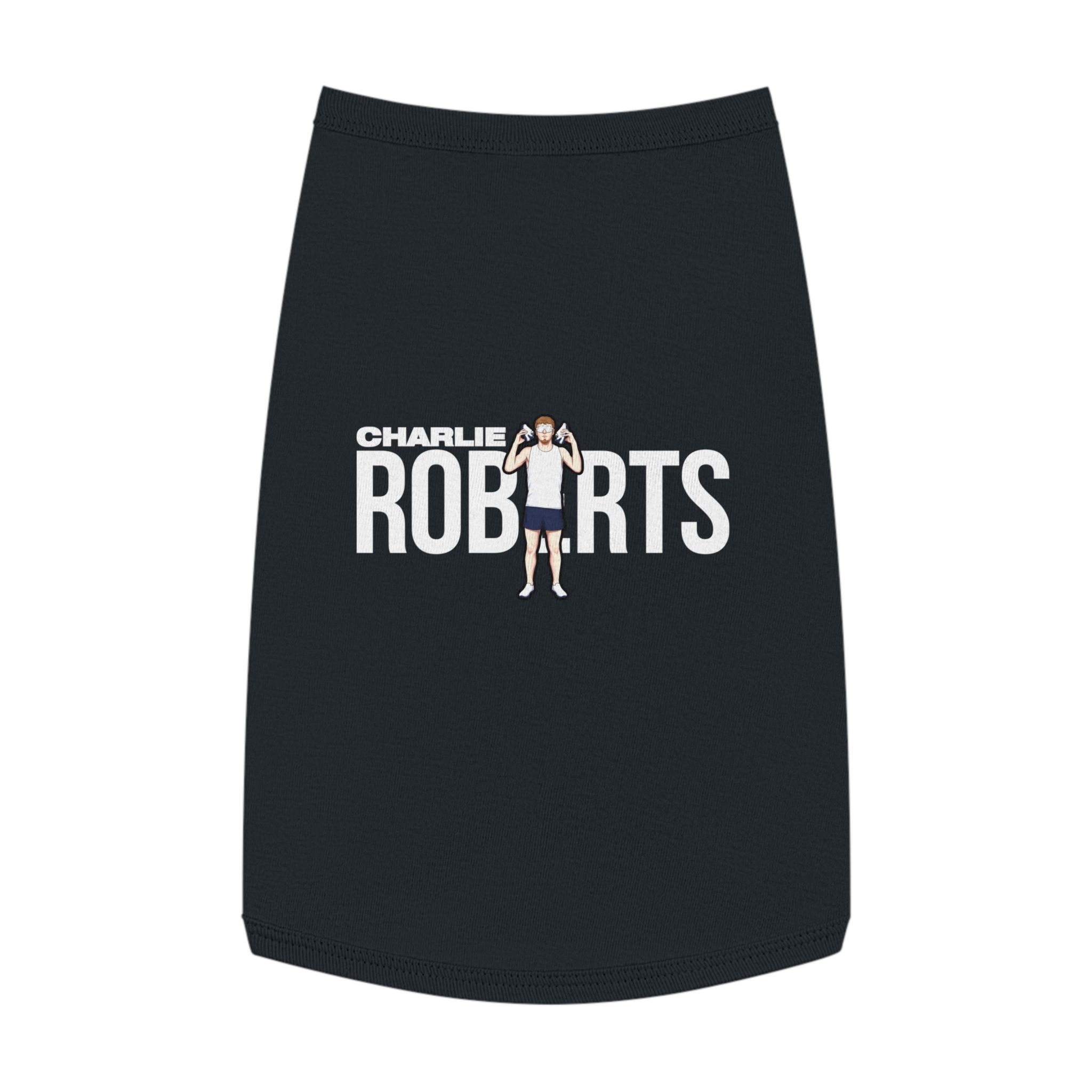Pet Tank Top — character_player_name in Black