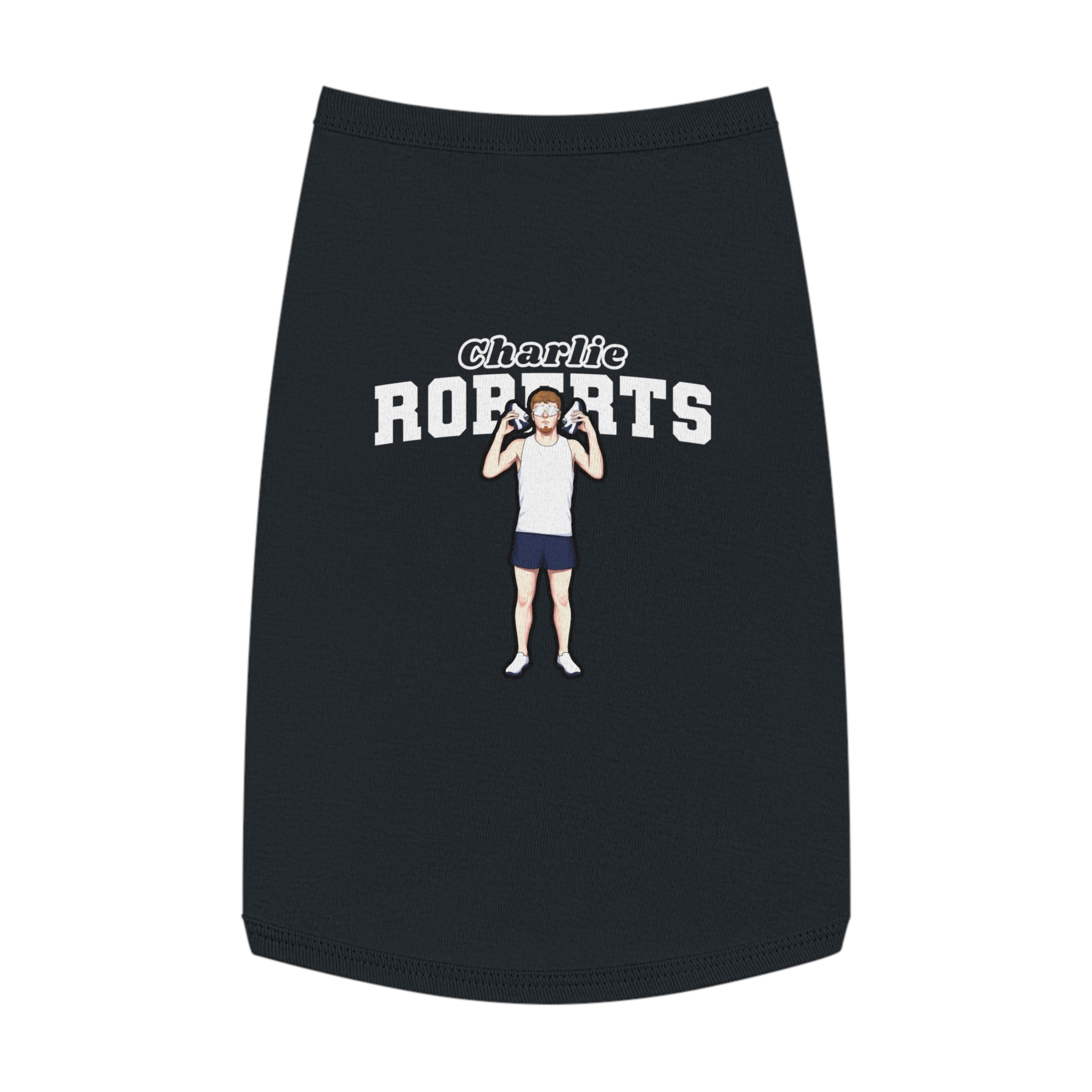 Pet Tank Top — character_name_arch in Black