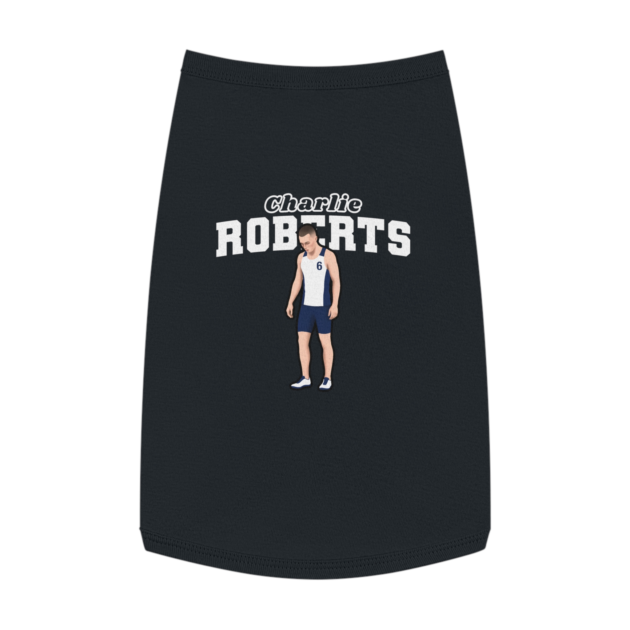 Pet Tank Top — character_name_arch in Black