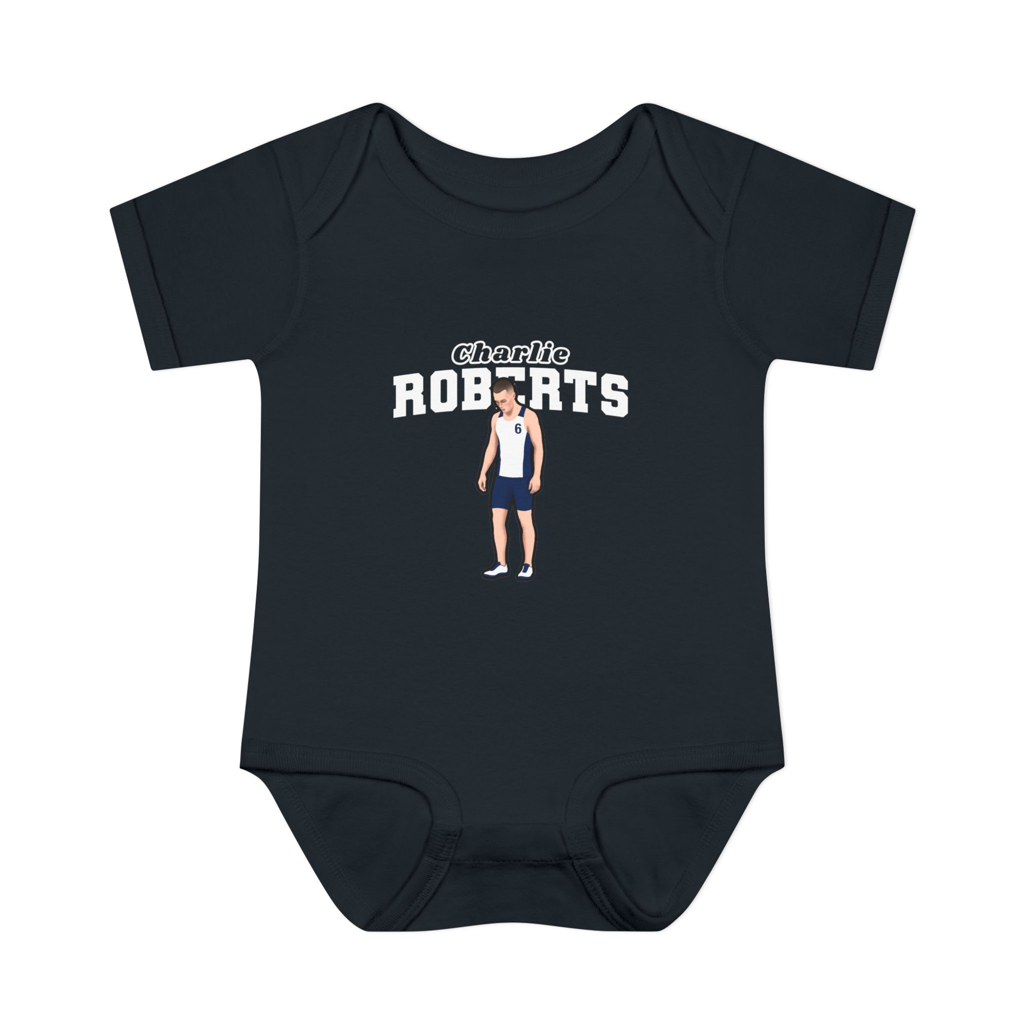 Baby Onesie — character_name_arch in Black