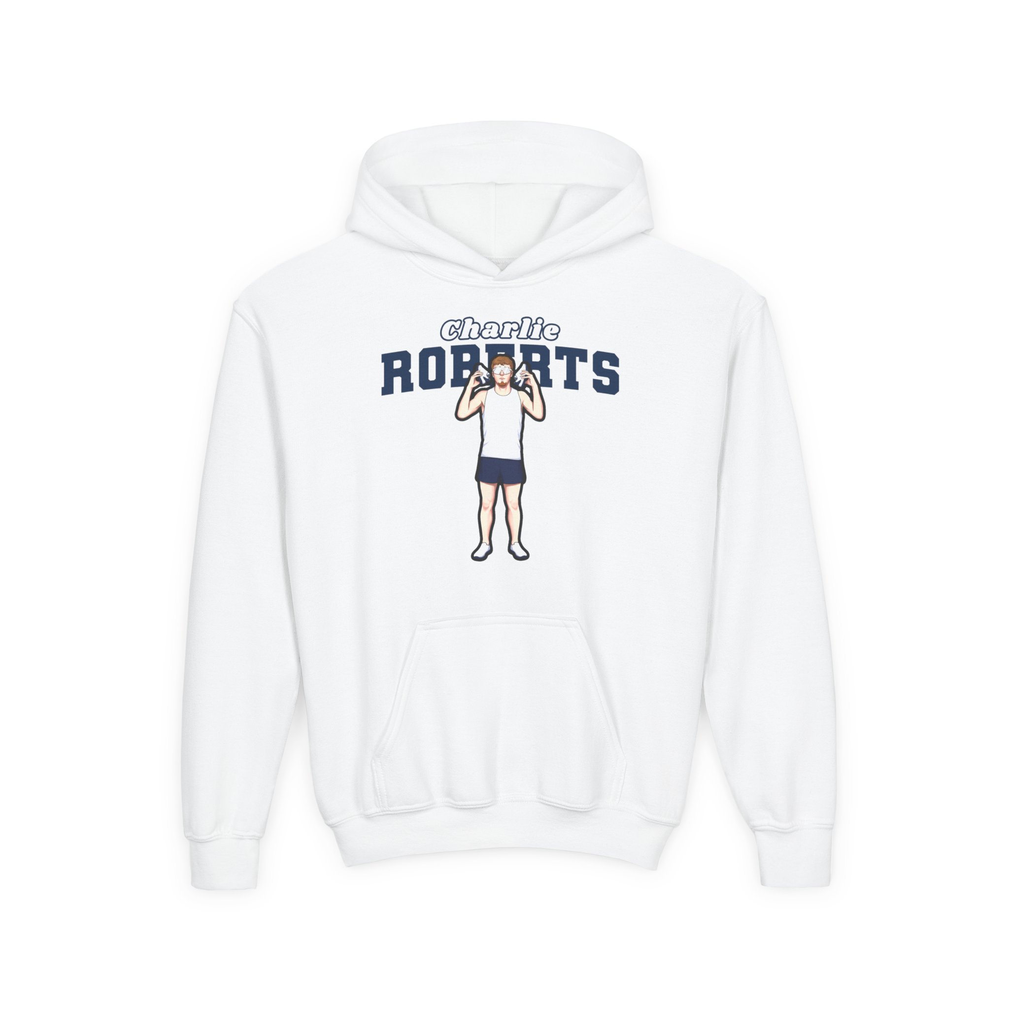 Youth Hoodie — character_name_arch in White