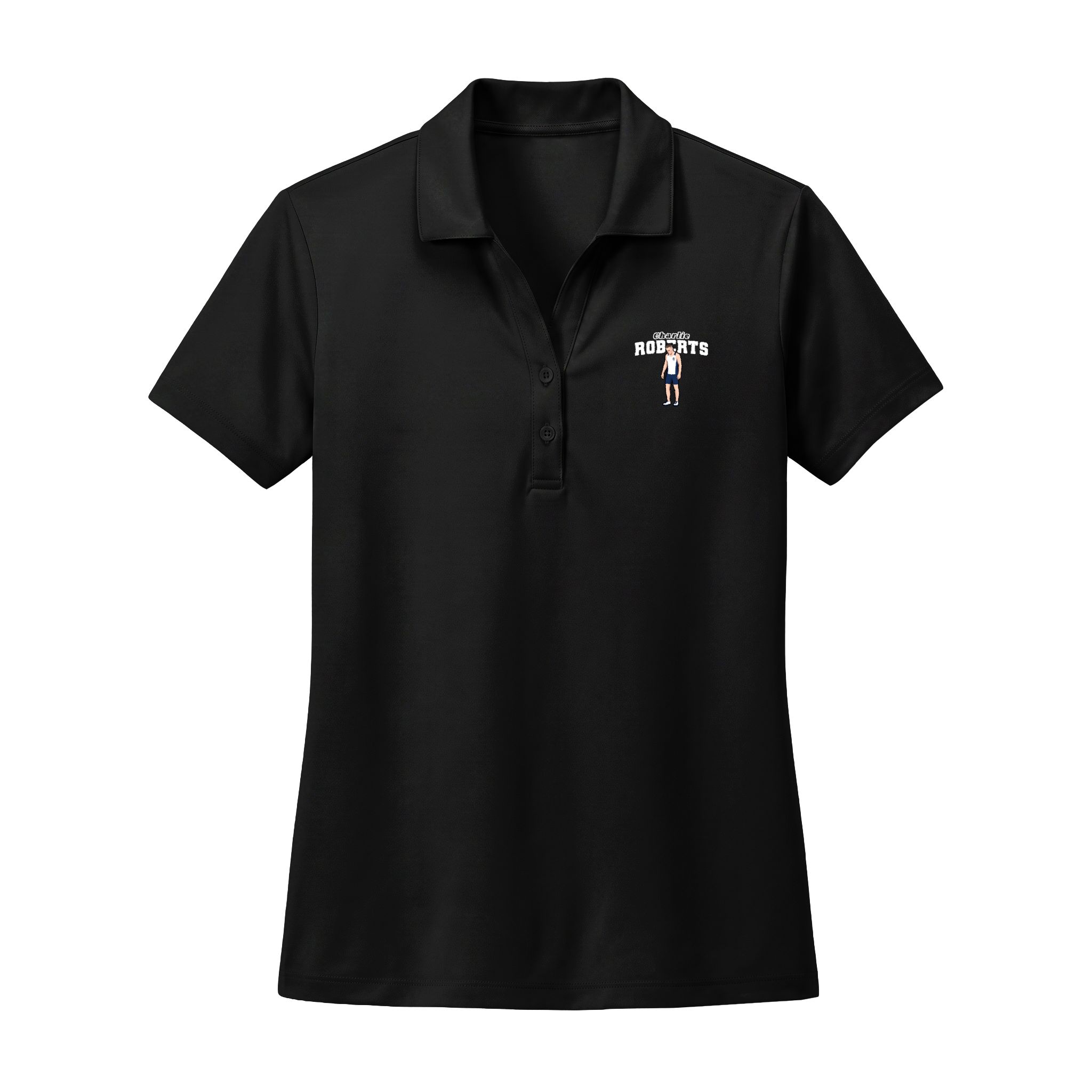 Women's Polo — character_name_arch in Black