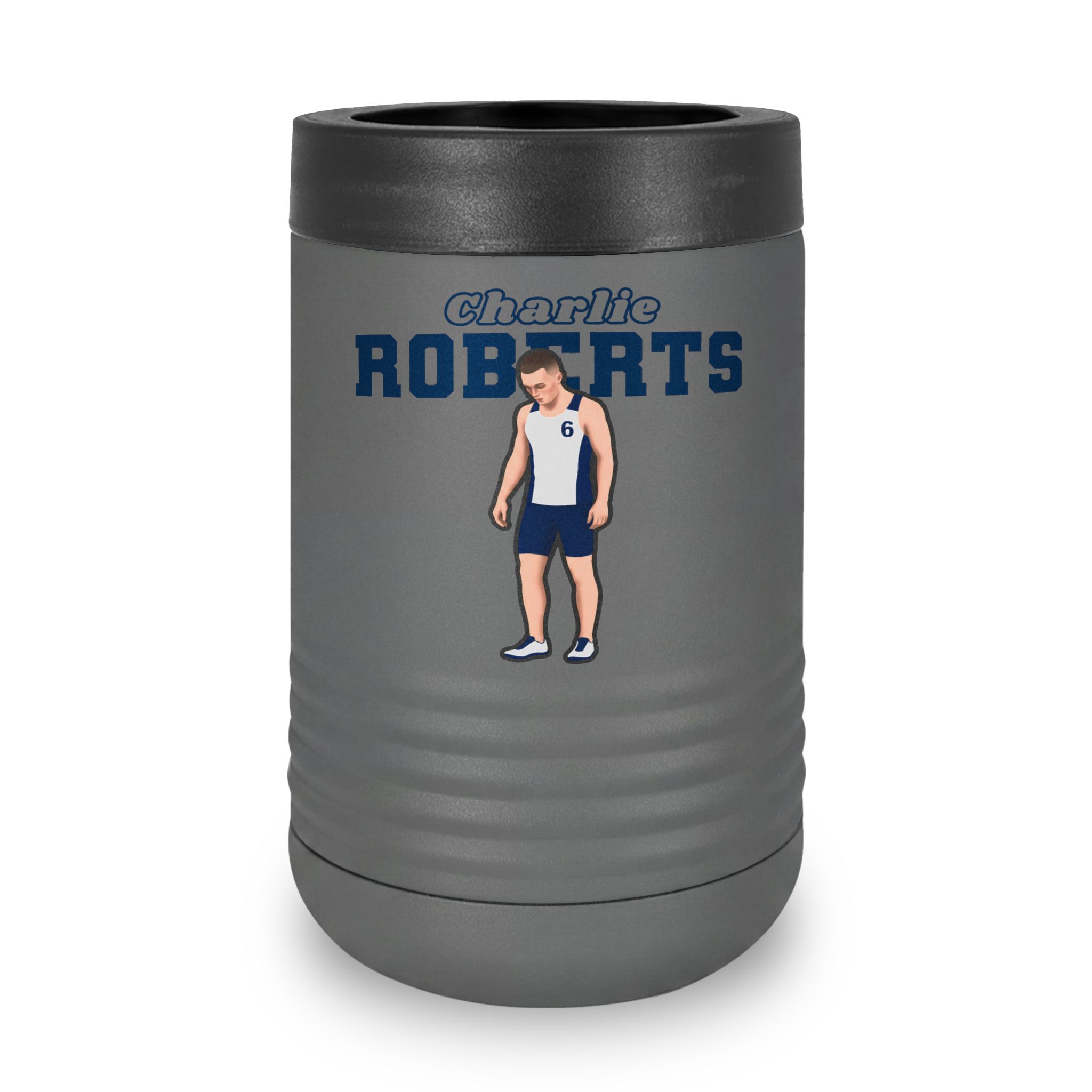 Stainless Can Cooler — character_name_arch in Grey