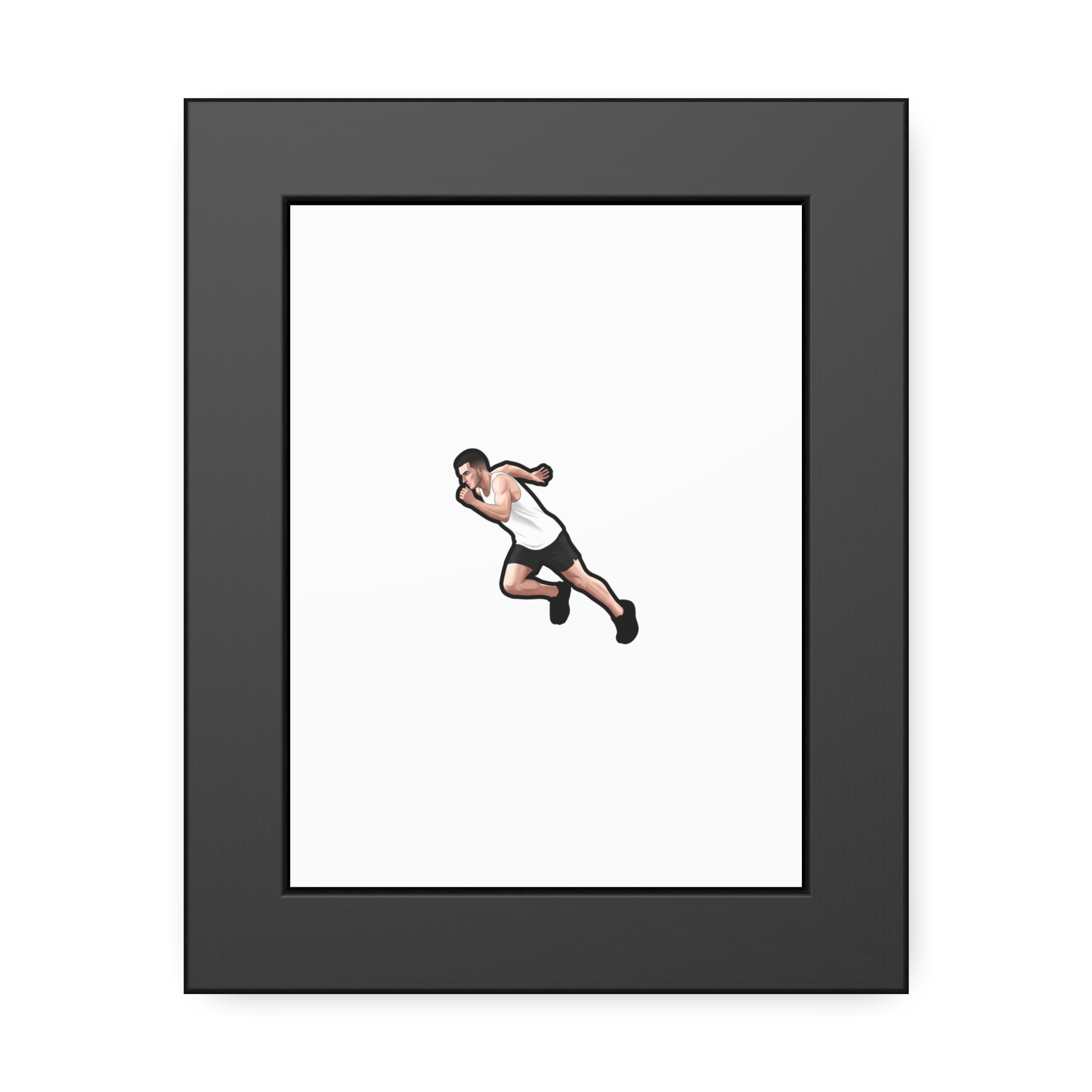 Framed Poster — character_player_name in Black