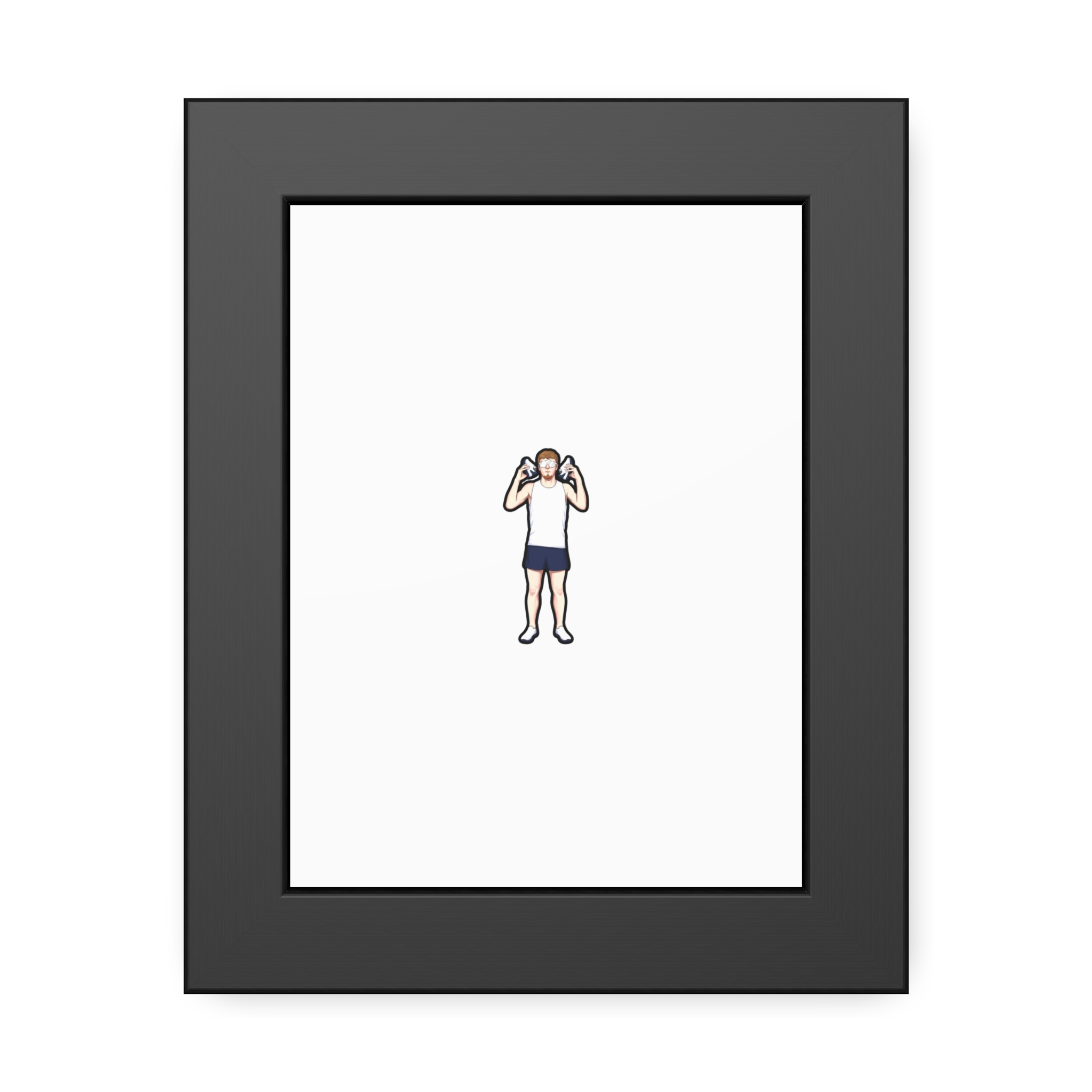 Framed Poster — character_player_name in Black