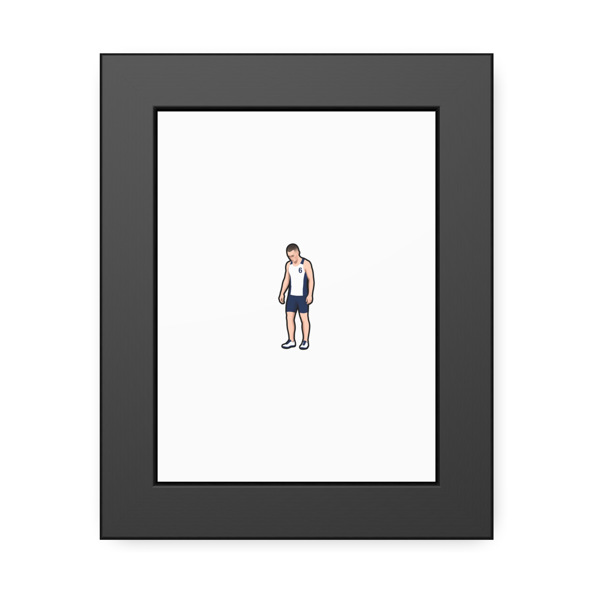 Framed Poster — character_player_name in Black