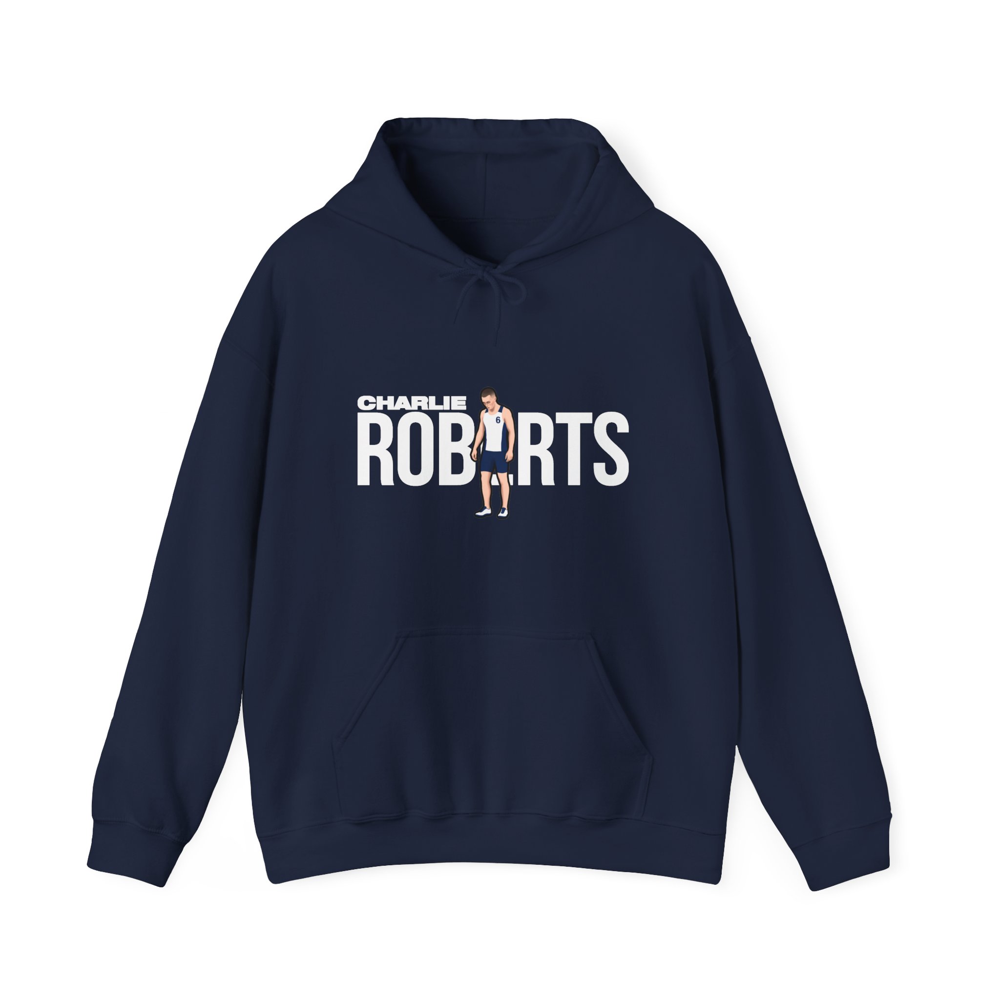Hoodie — character_player_name in Navy