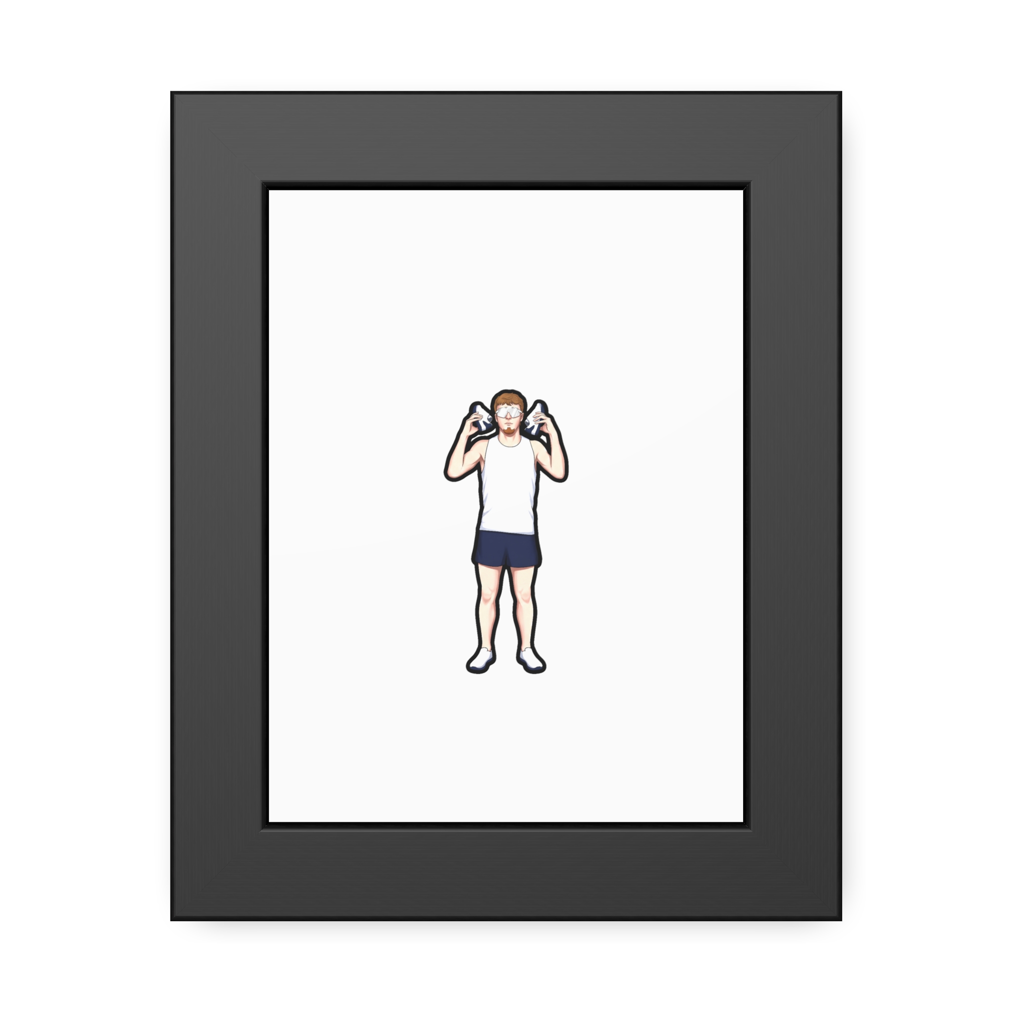Framed Poster — character_name_arch in Black