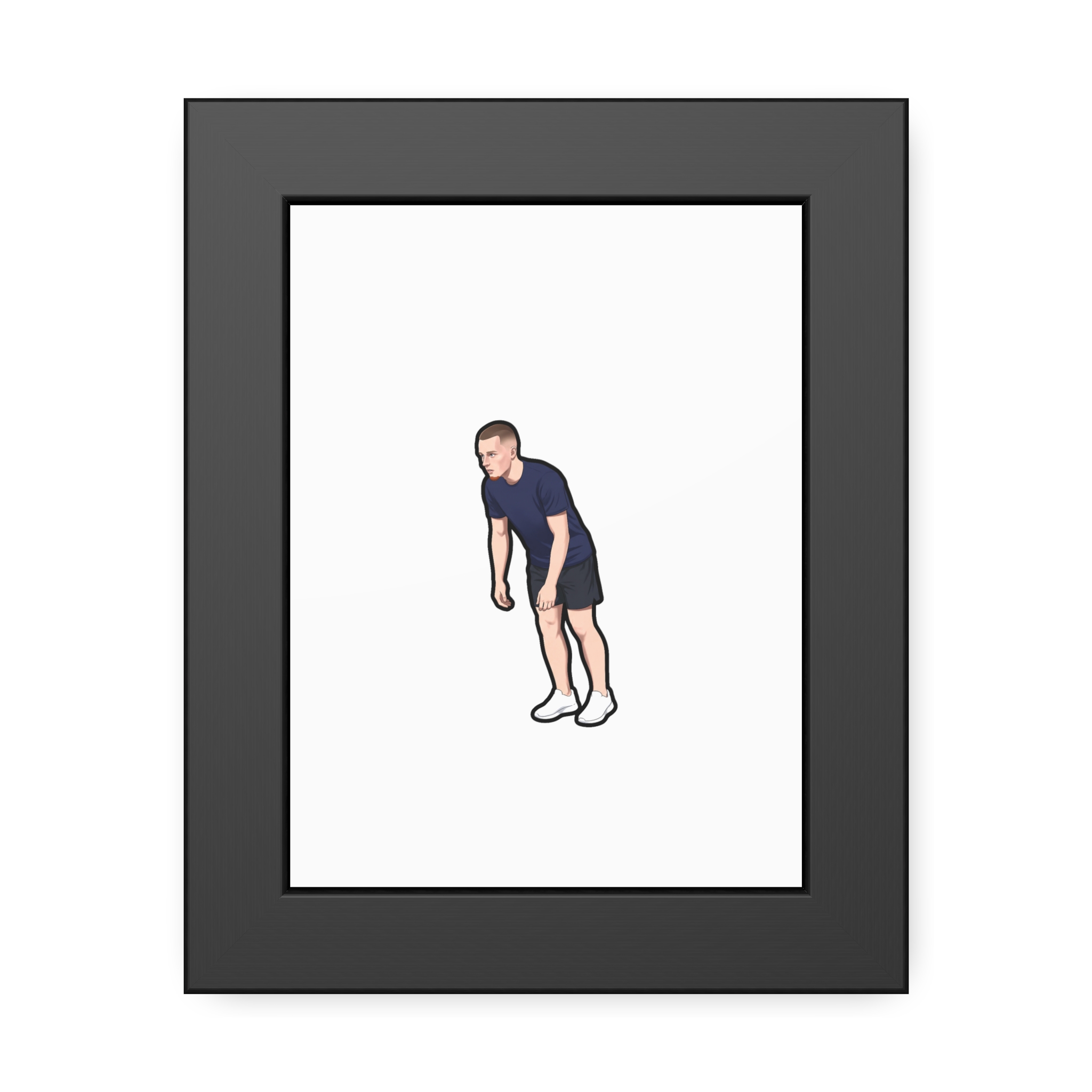 Framed Poster — character_name_arch in Black