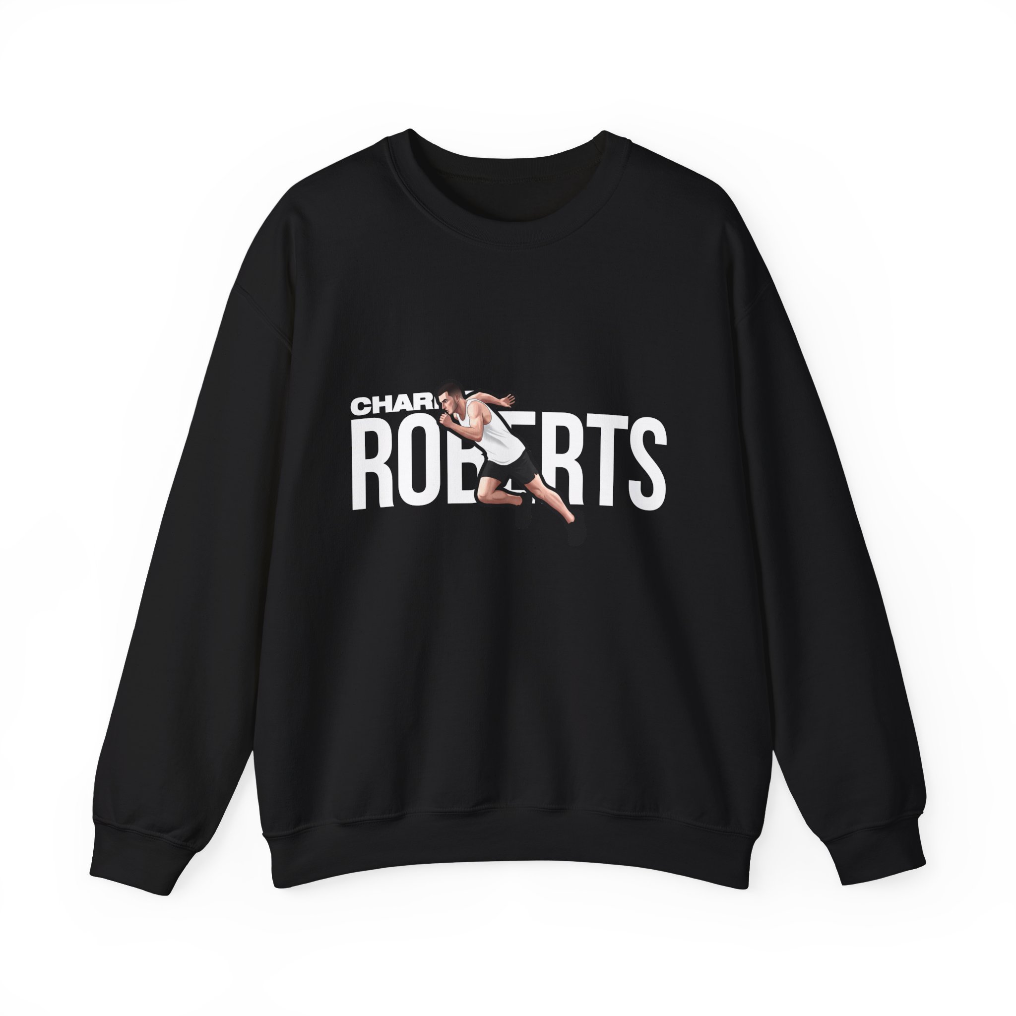 Crewneck Sweatshirt — character_player_name in Black