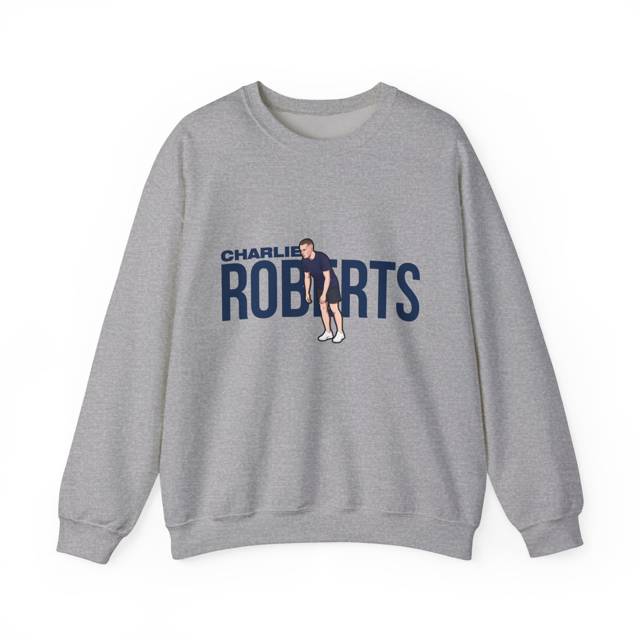 Crewneck Sweatshirt — character_player_name in Grey