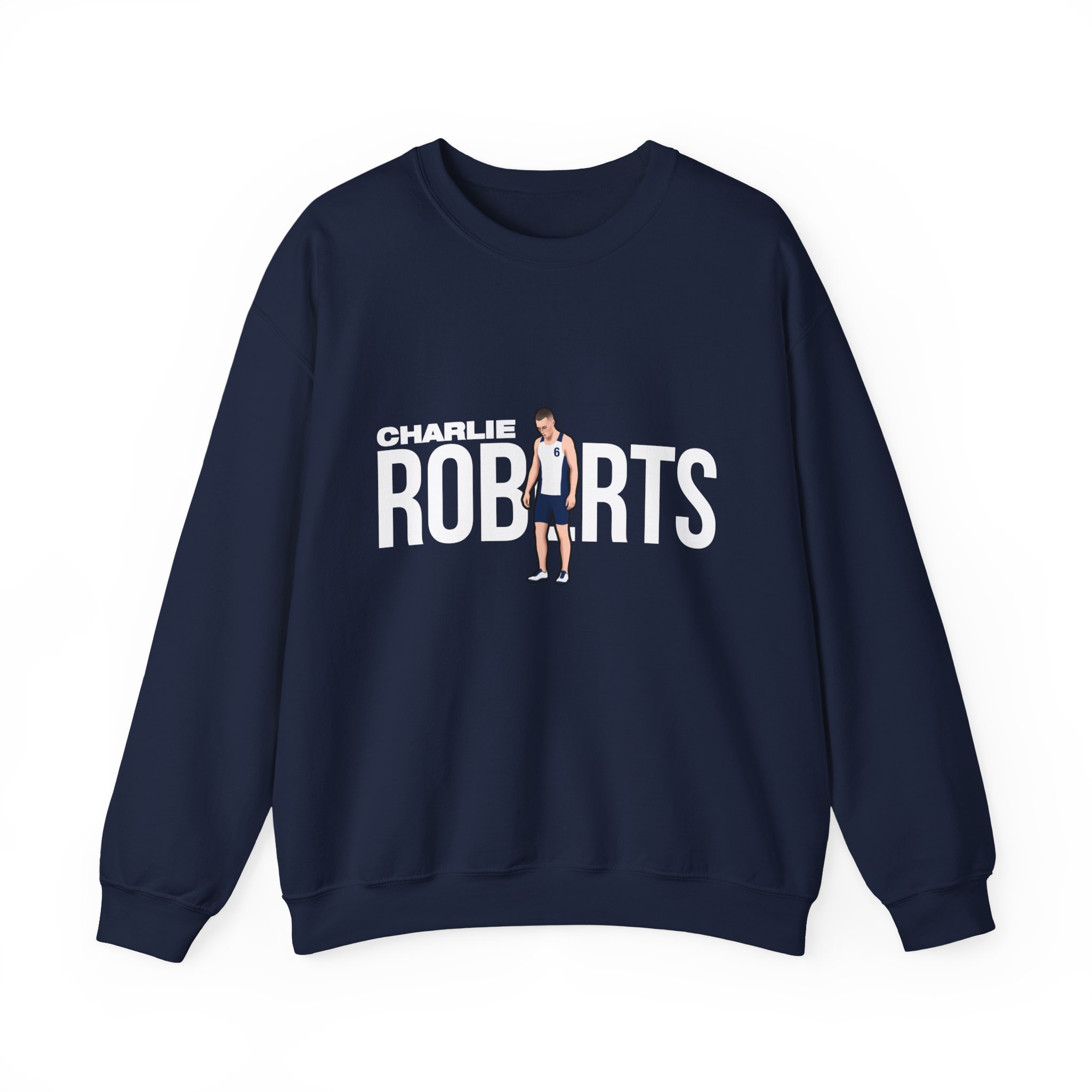 Crewneck Sweatshirt — character_player_name in Navy