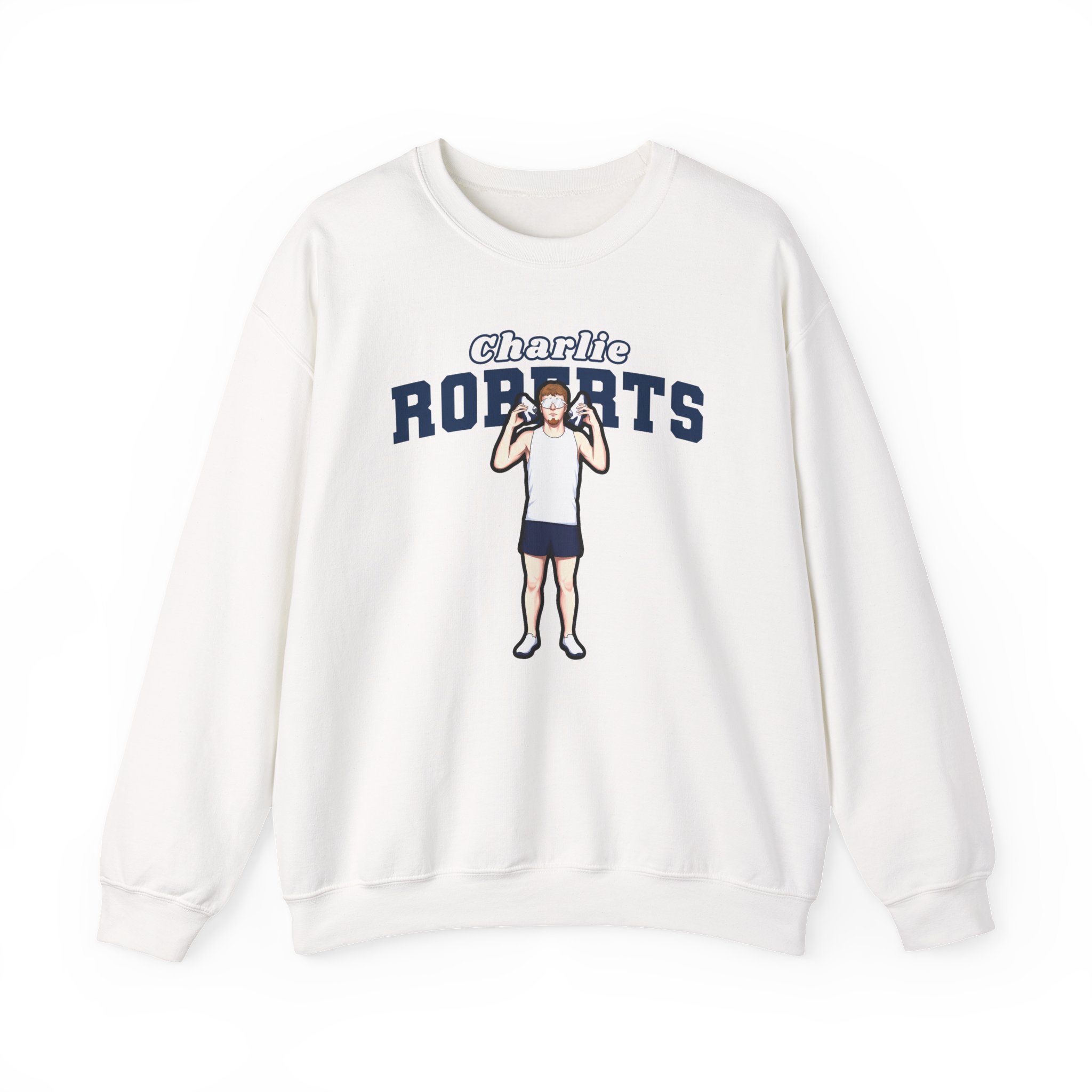 Crewneck Sweatshirt — character_name_arch in White
