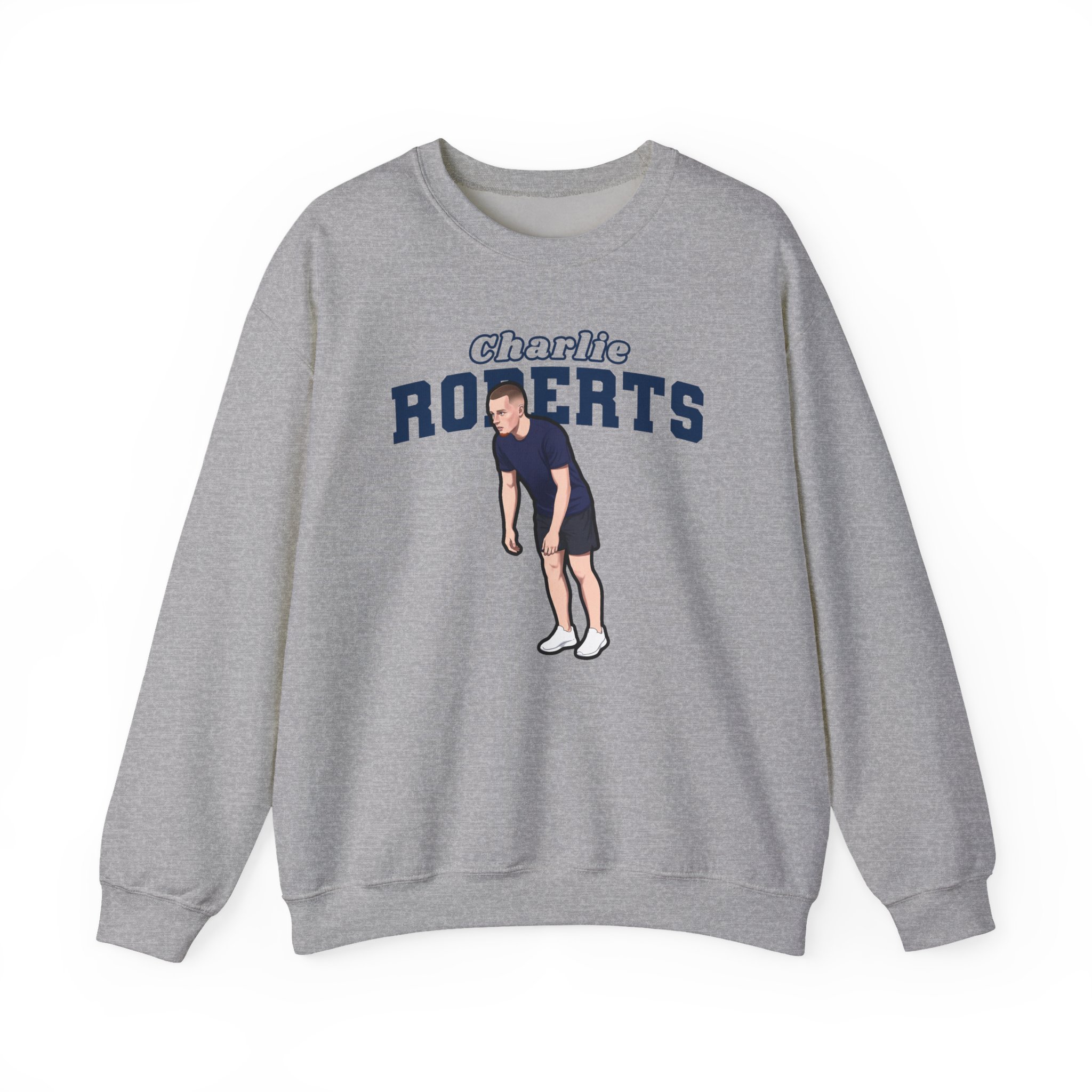 Crewneck Sweatshirt — character_name_arch in Grey