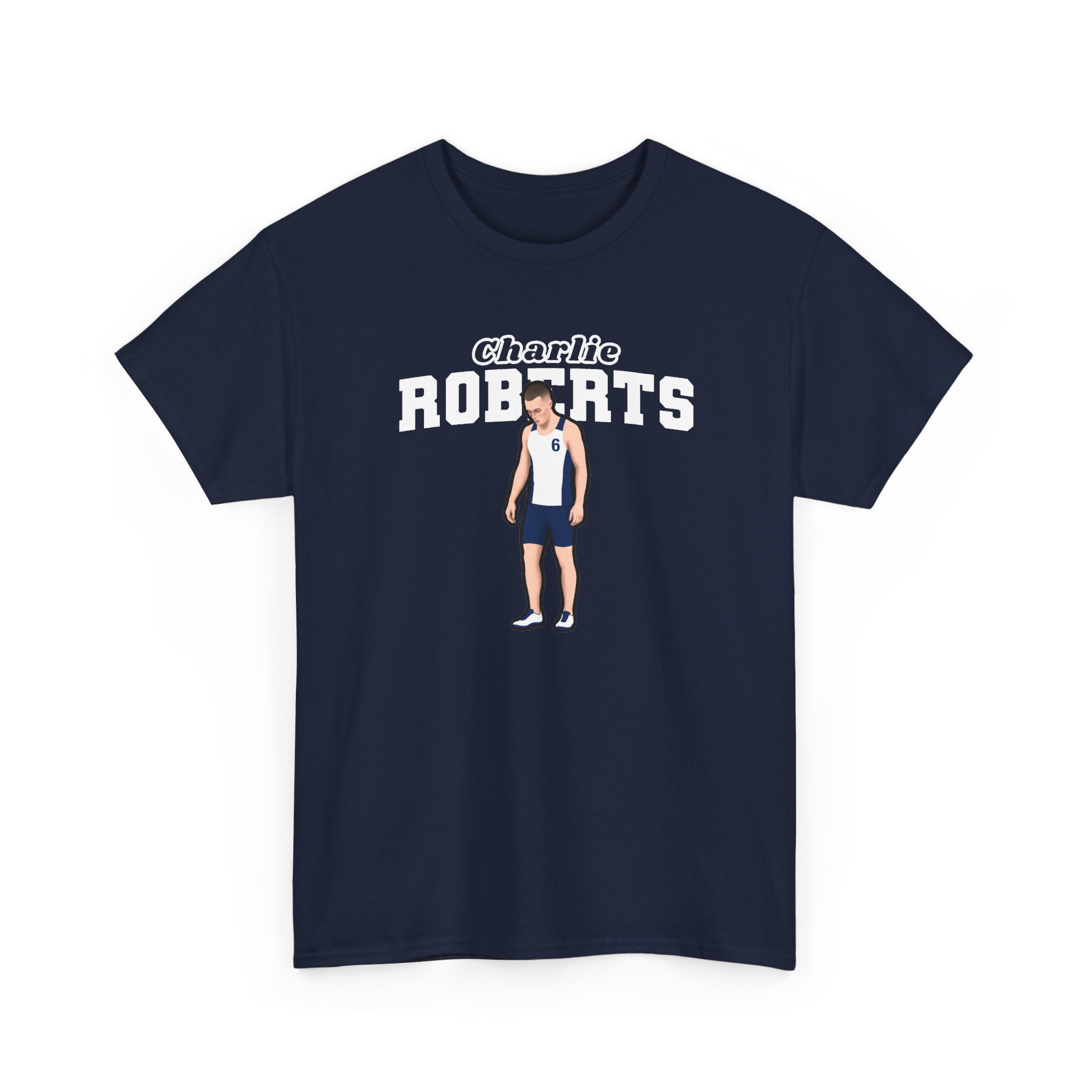 Tee — character_name_arch in Navy