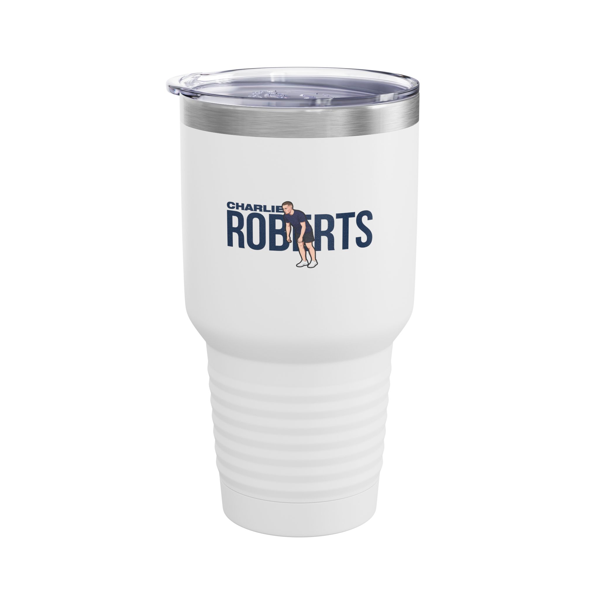 30oz Tumbler — character_player_name in White