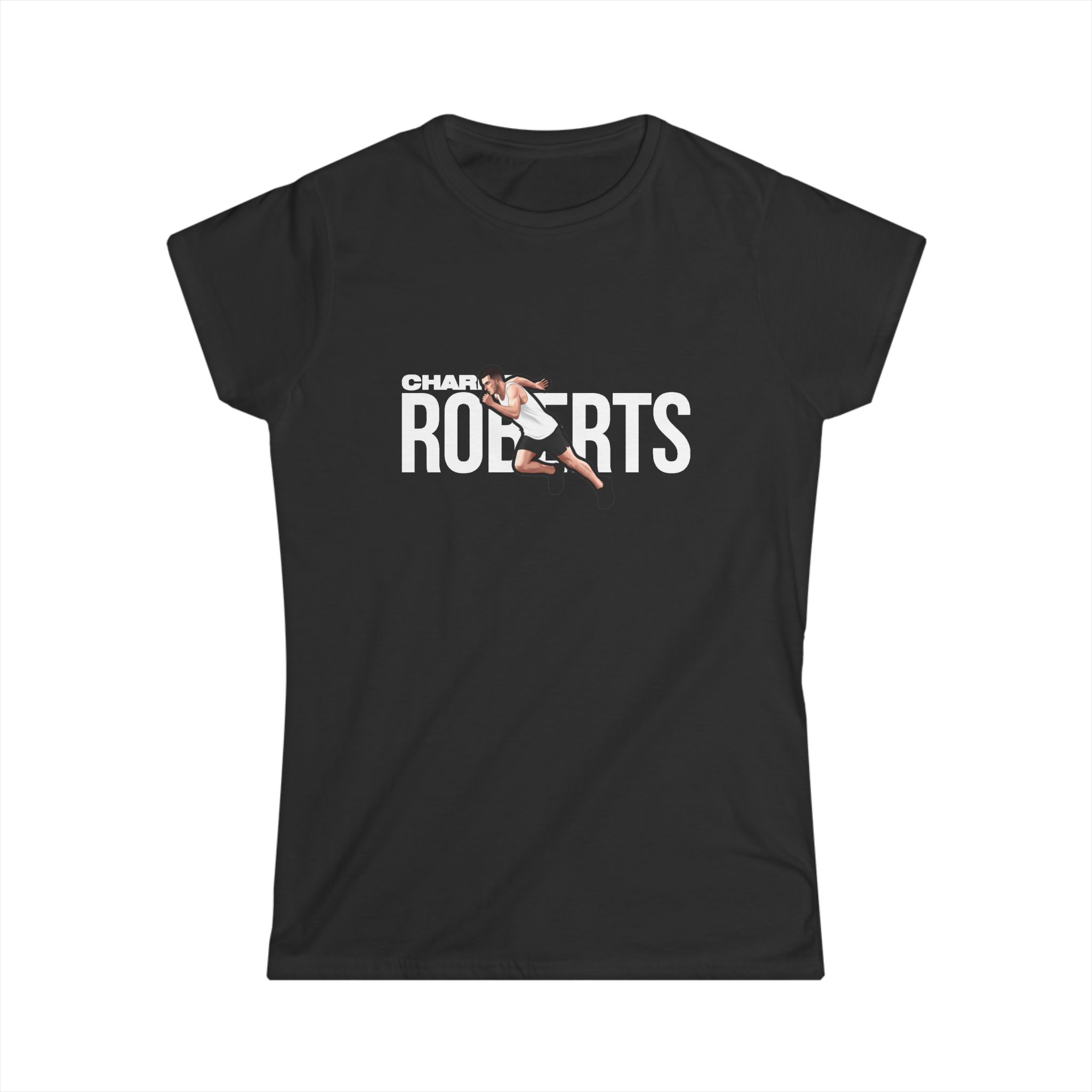 Women's Softstyle Tee — character_player_name in Black