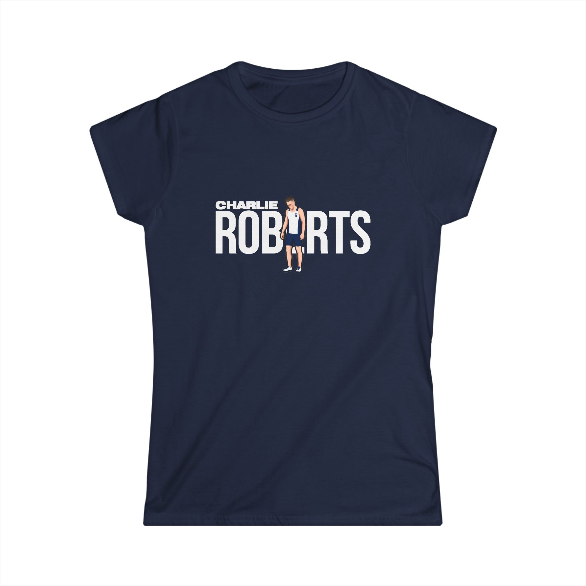 Women's Softstyle Tee — character_player_name in Navy