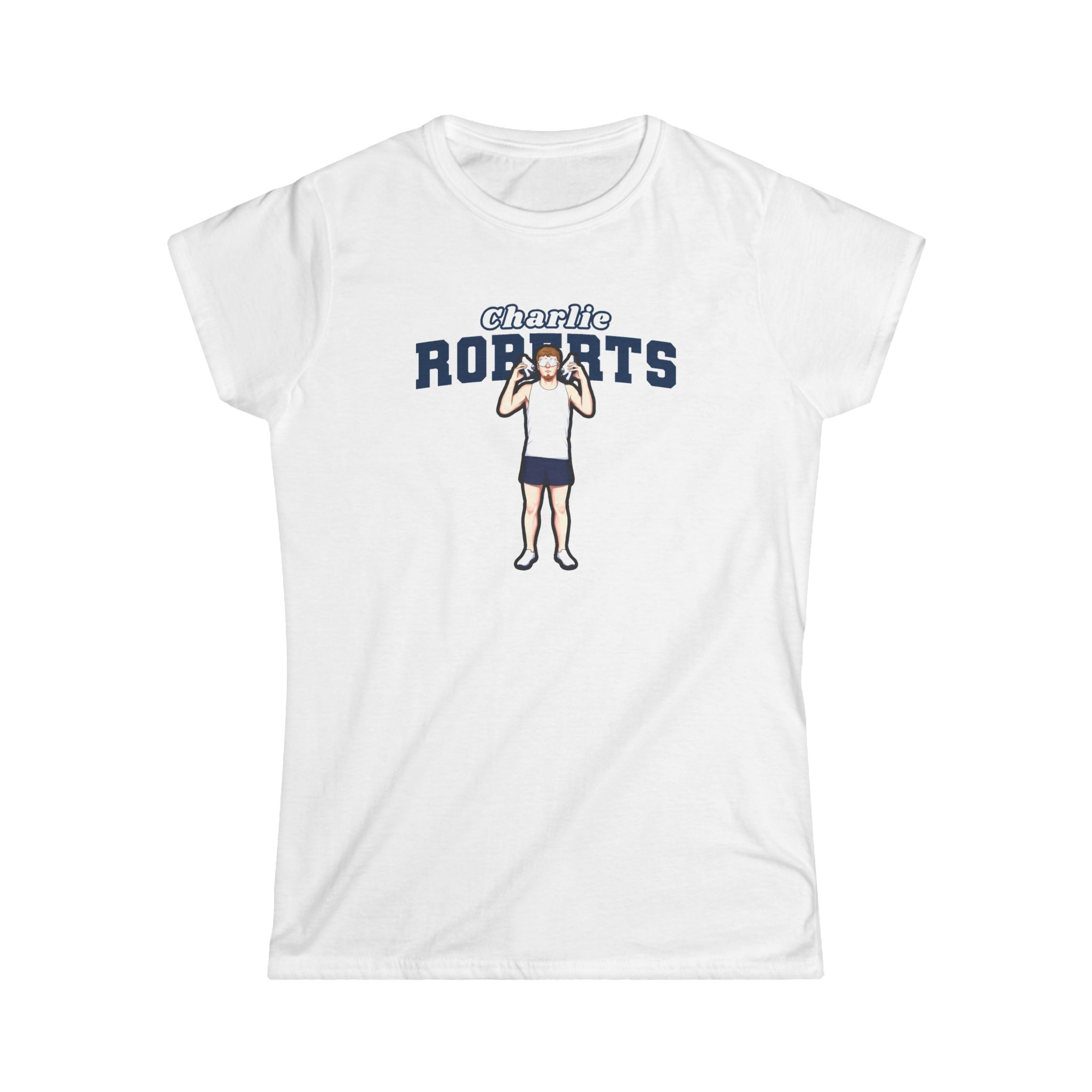 Women's Softstyle Tee — character_name_arch in White