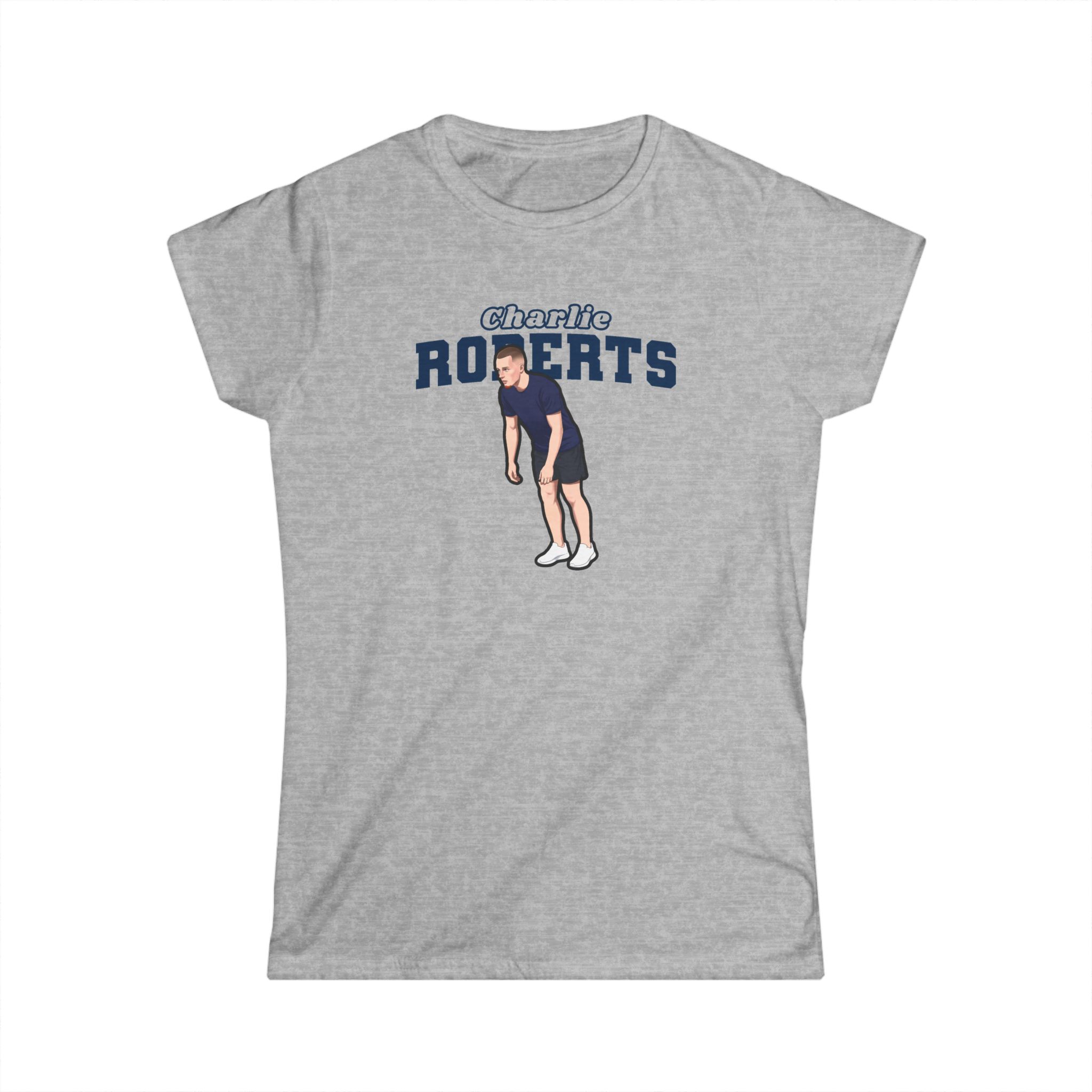 Women's Softstyle Tee — character_name_arch in Grey