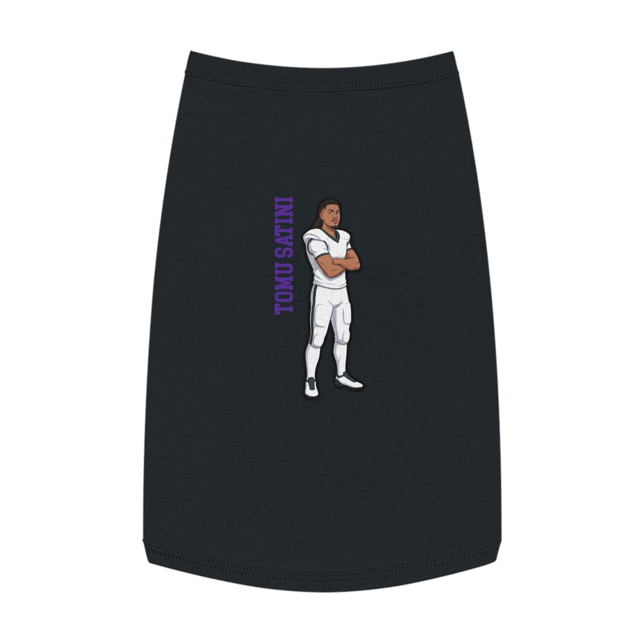 Pet Tank Top — character_name_vertical in White