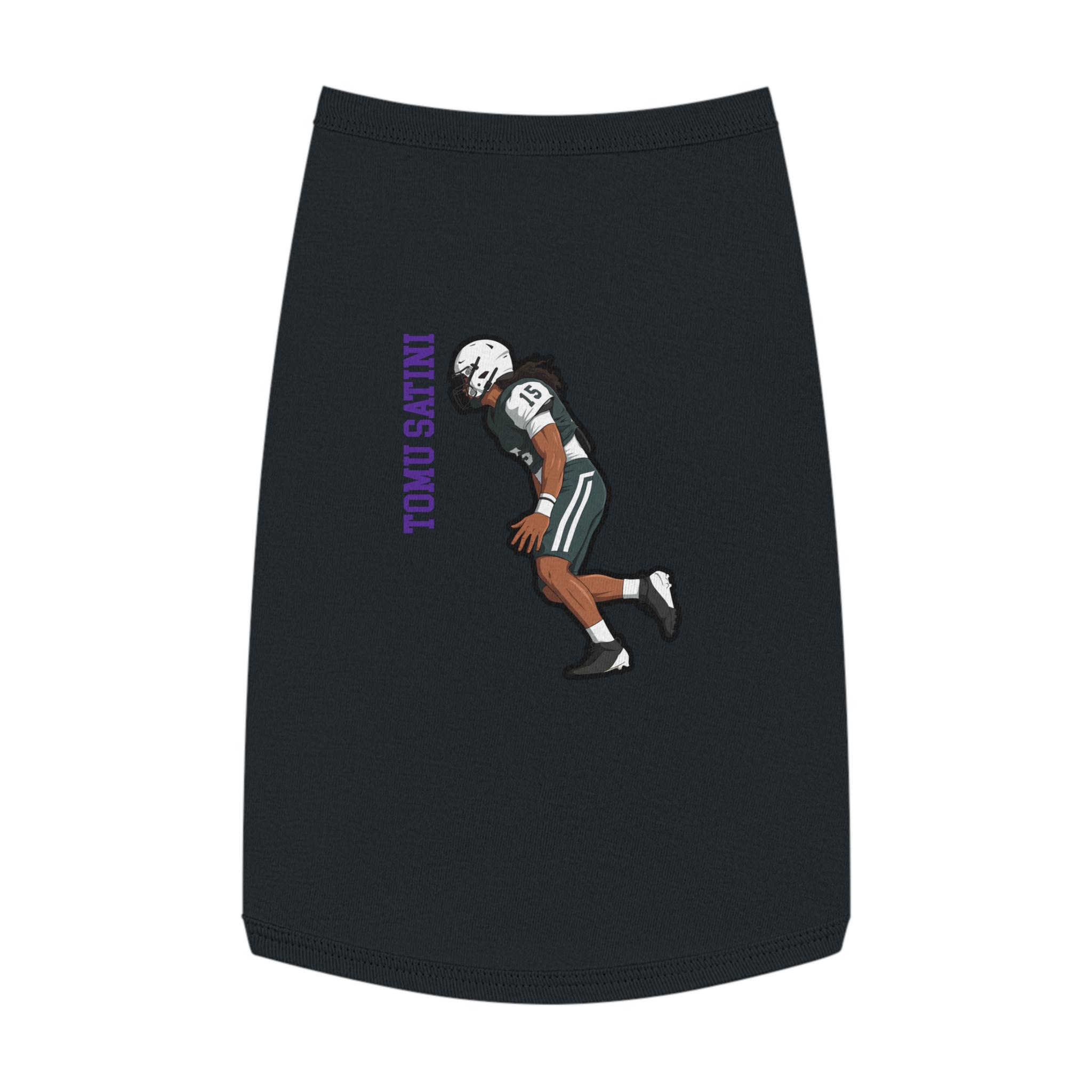 Pet Tank Top — character_name_vertical in Black