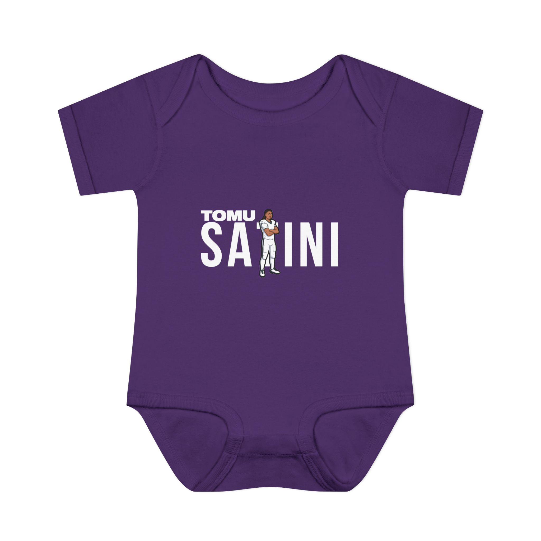 Baby Onesie — character_player_name in Purple
